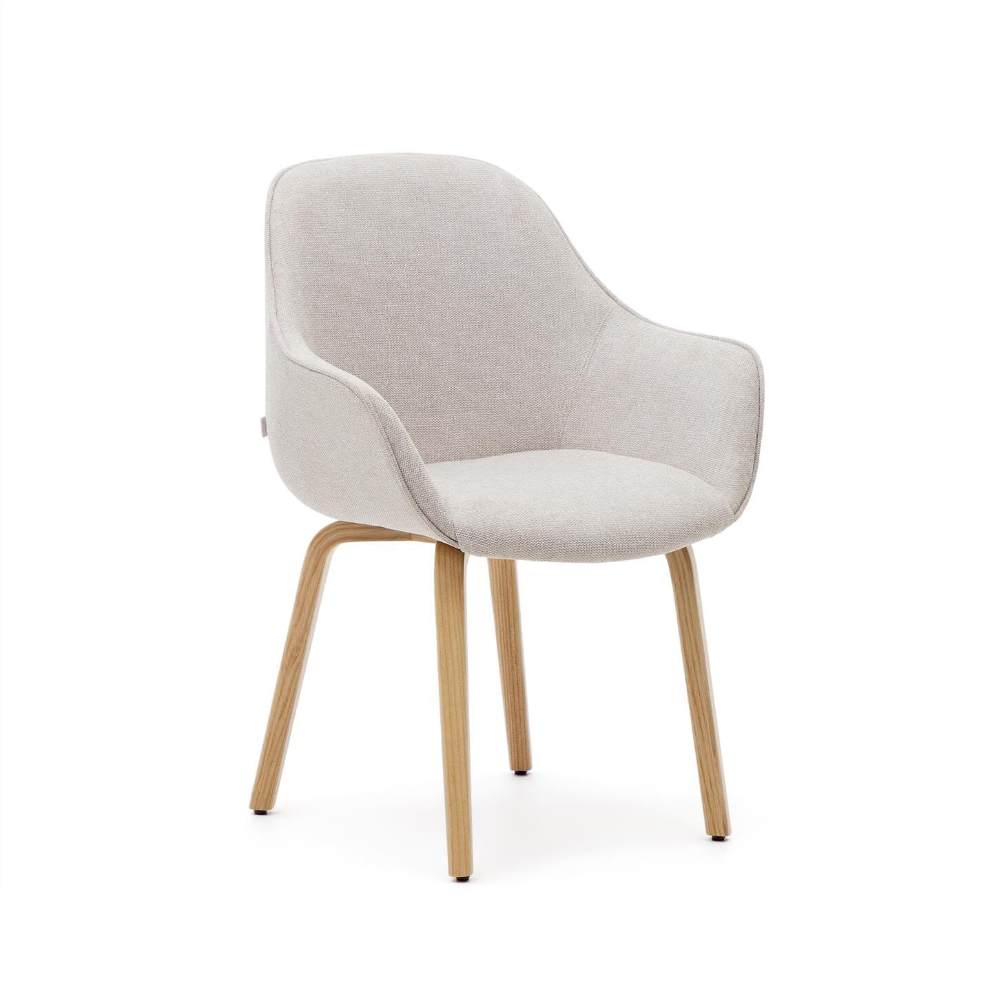 Kave Home Aleli Chenille eetkamerstoel – Beige, comfort en eigentijdse stijl