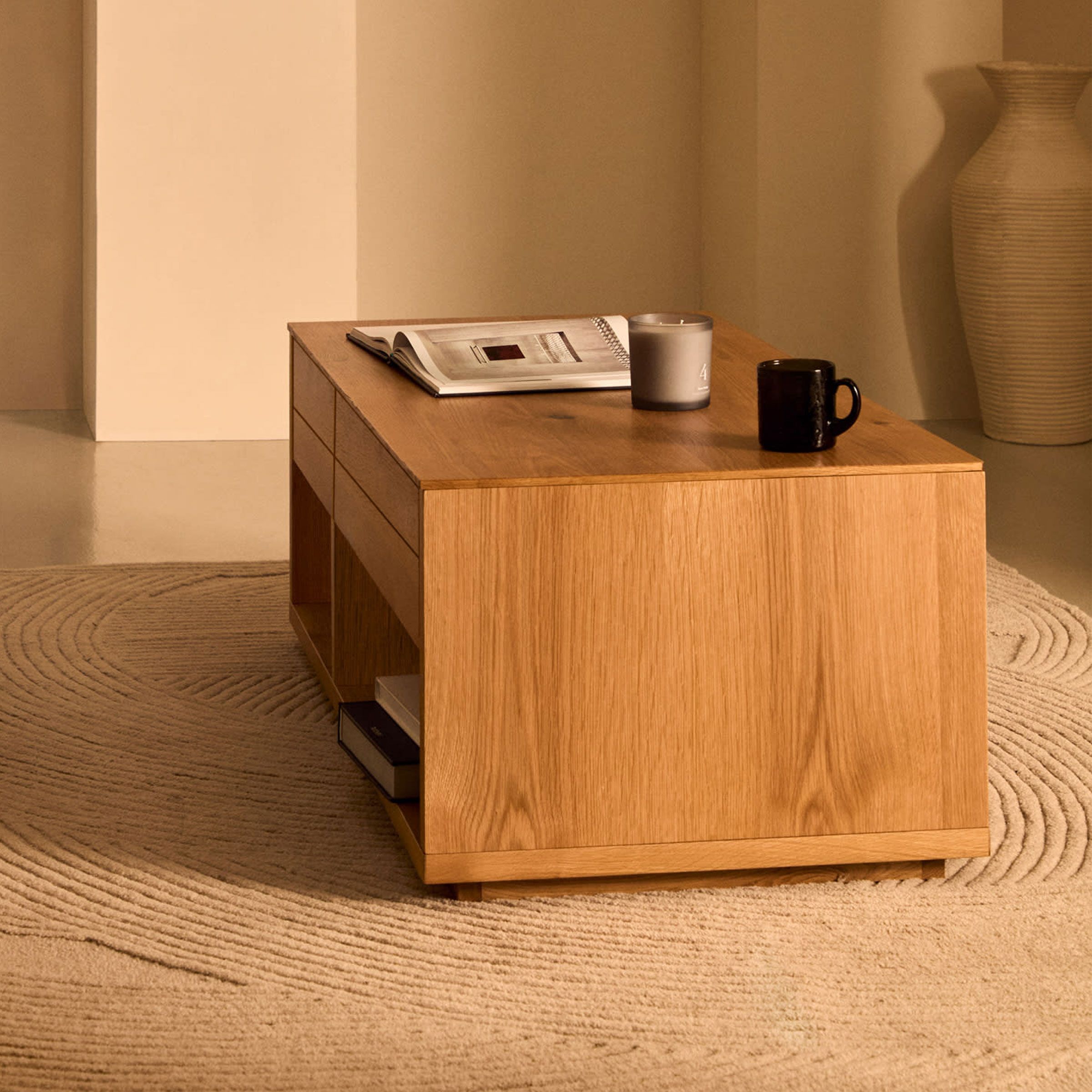 Kave Home Alguema Salontafel Eiken – Minimalistisch Design voor de Moderne Woonkamer