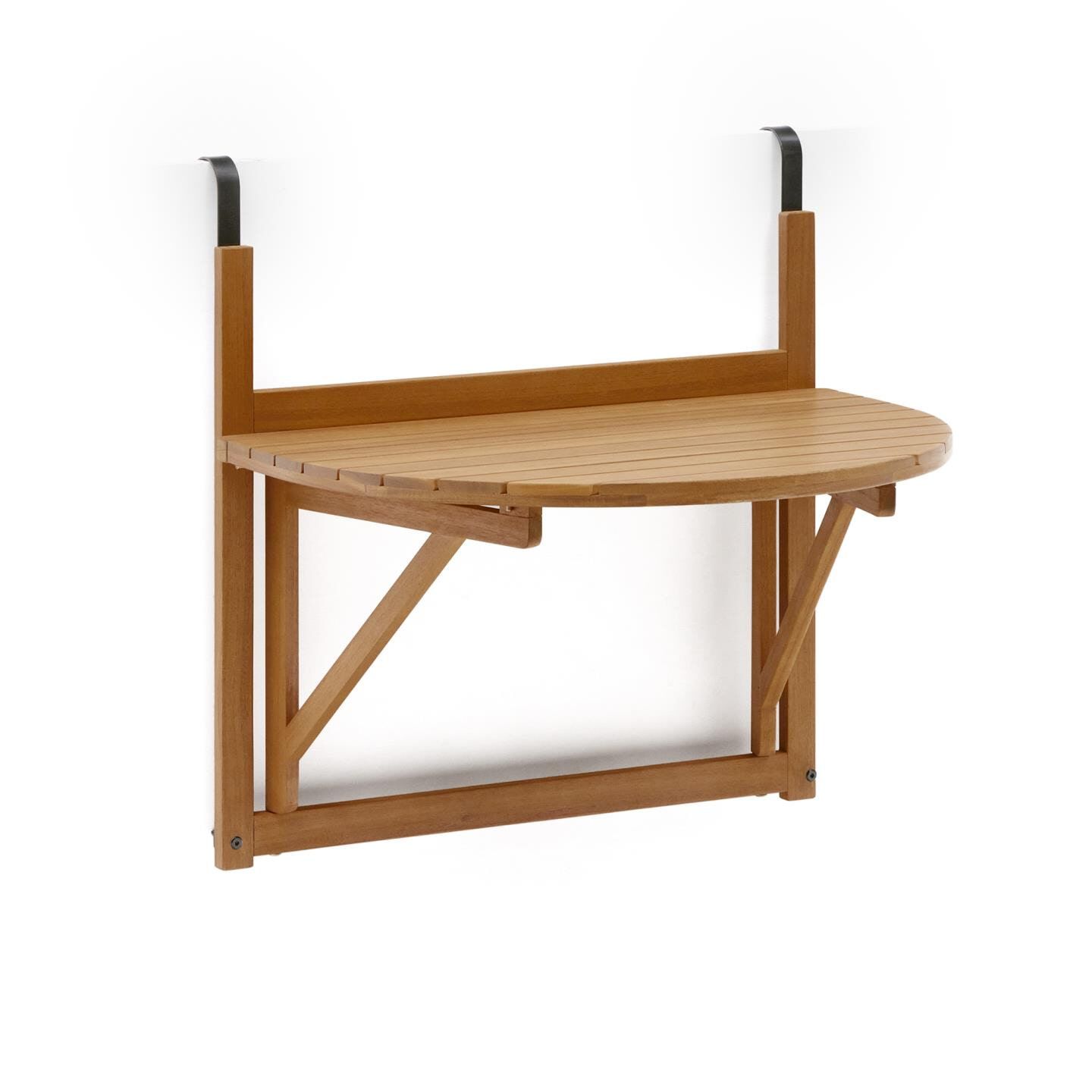 Kave Home Amarilis – Inklapbare Balkontafel van Massief Acaciahout (70×50 cm)