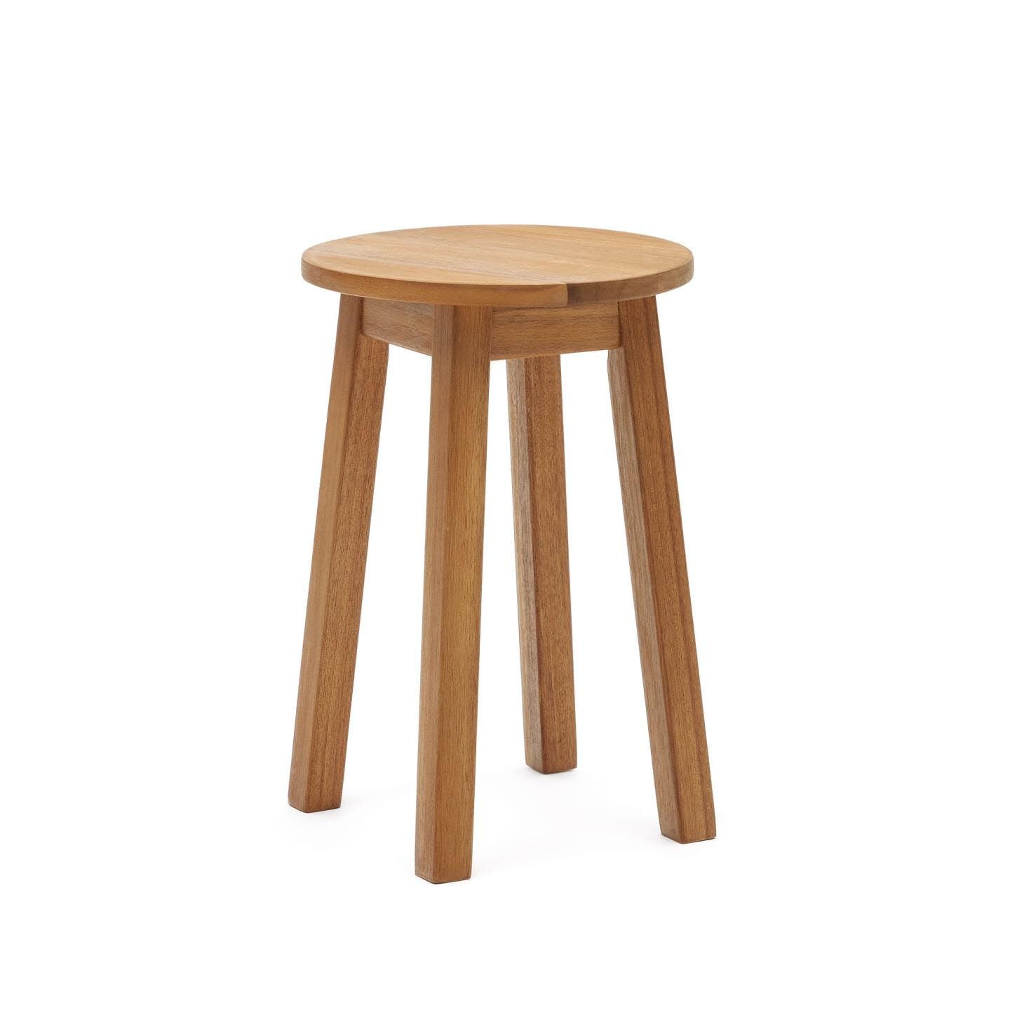 Kave Home Amel Buitenbijzettafel – Ronde 31 cm van massief acaciahout