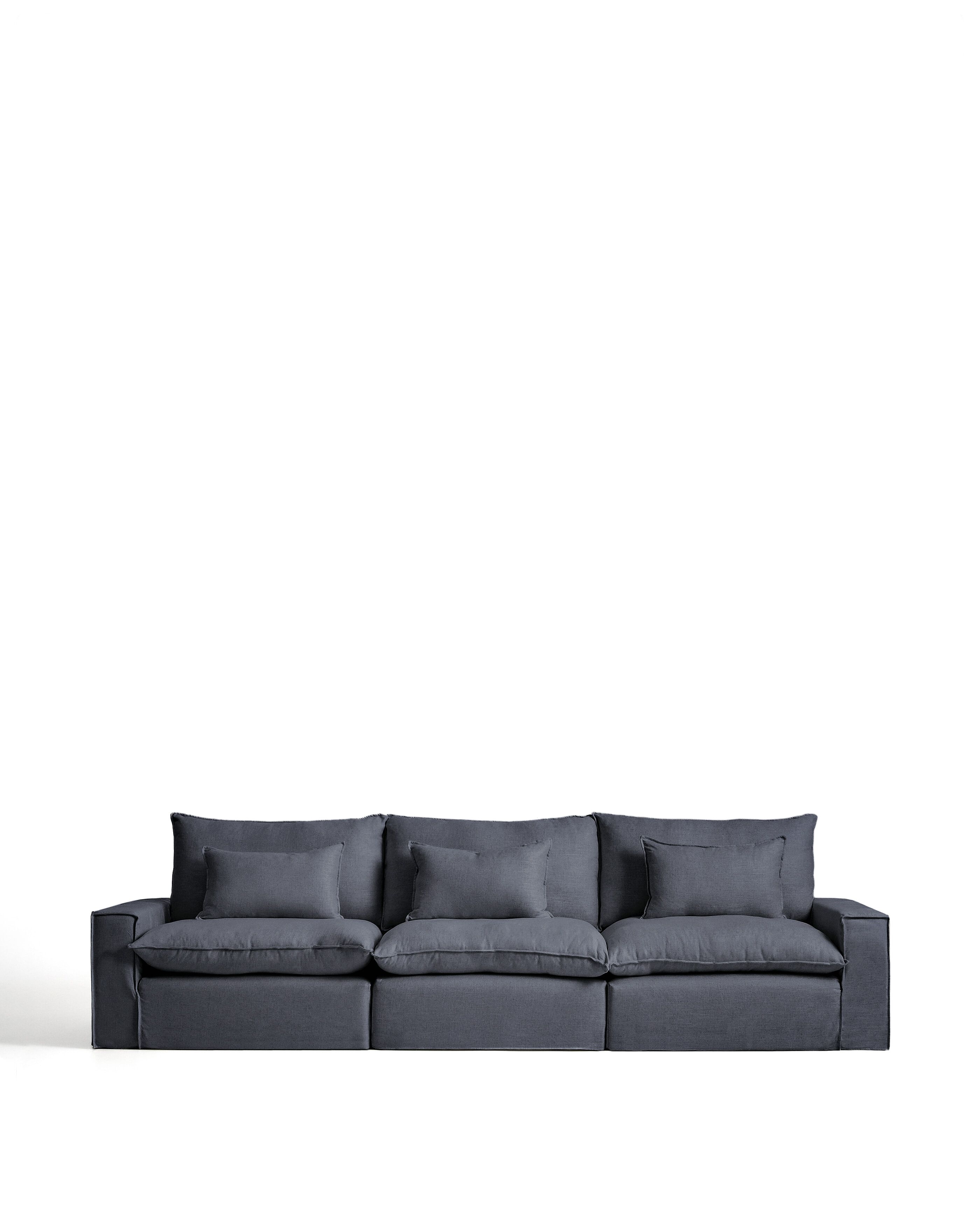 Kave Home Anarela 5‑zitsbank 370 cm – Donkergrijs, modulair comfort