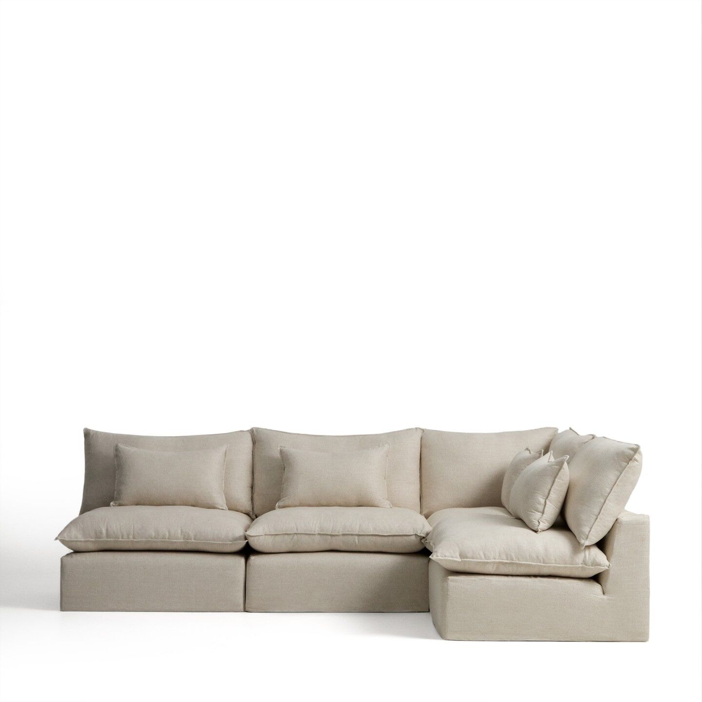 Kave Home Anarela 6‑zits Hoekbank Rechts – Comfortabel en Duurzaam Design in Beige