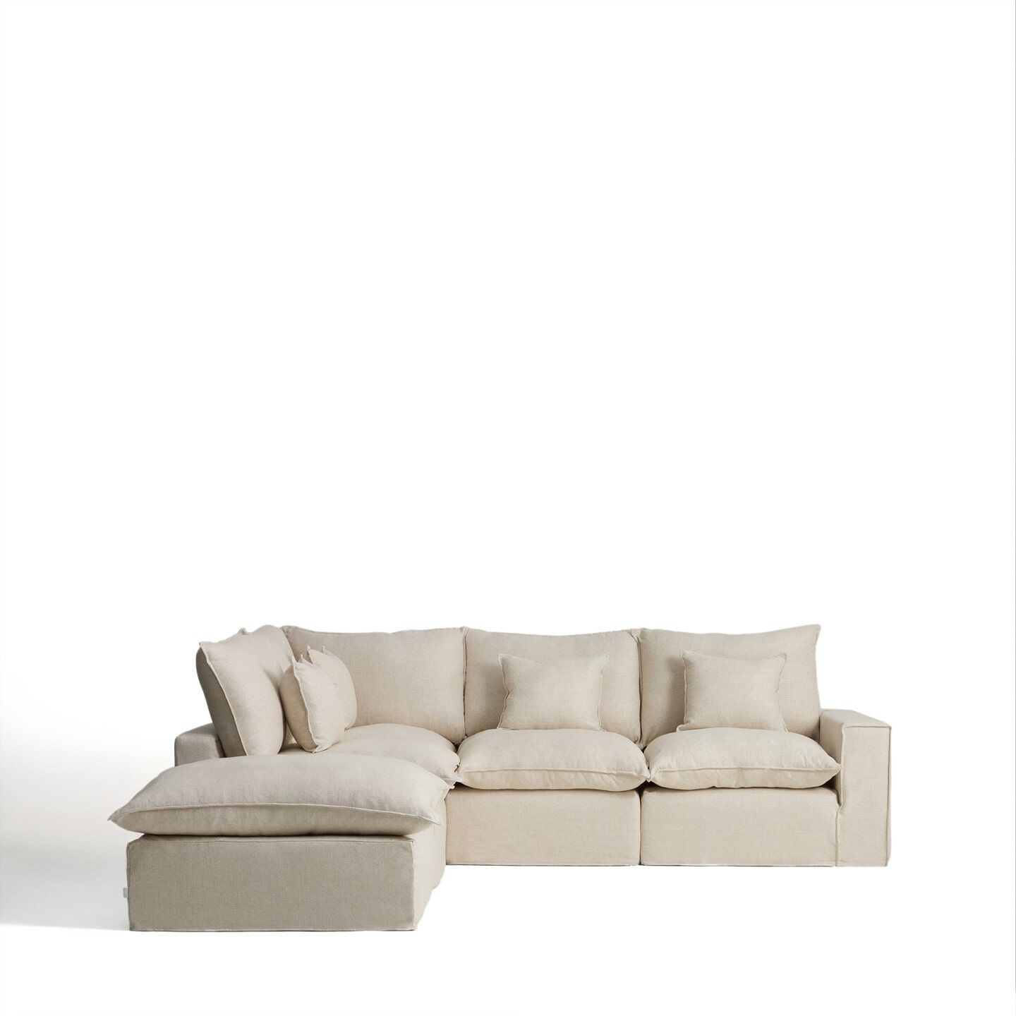 Kave Home Anarela Hoekbank 6‑zits Links – Beige, modulair en comfortabel