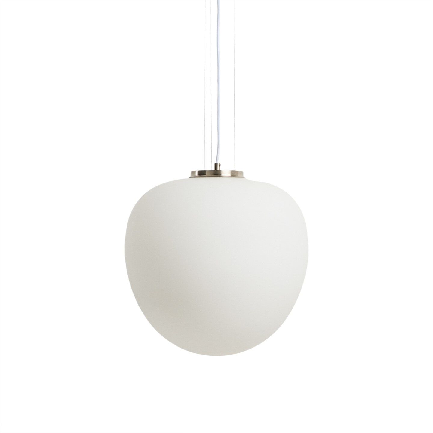 Kave Home Ardali Hanglamp – Gerookt Glas Ø25 cm in Wit