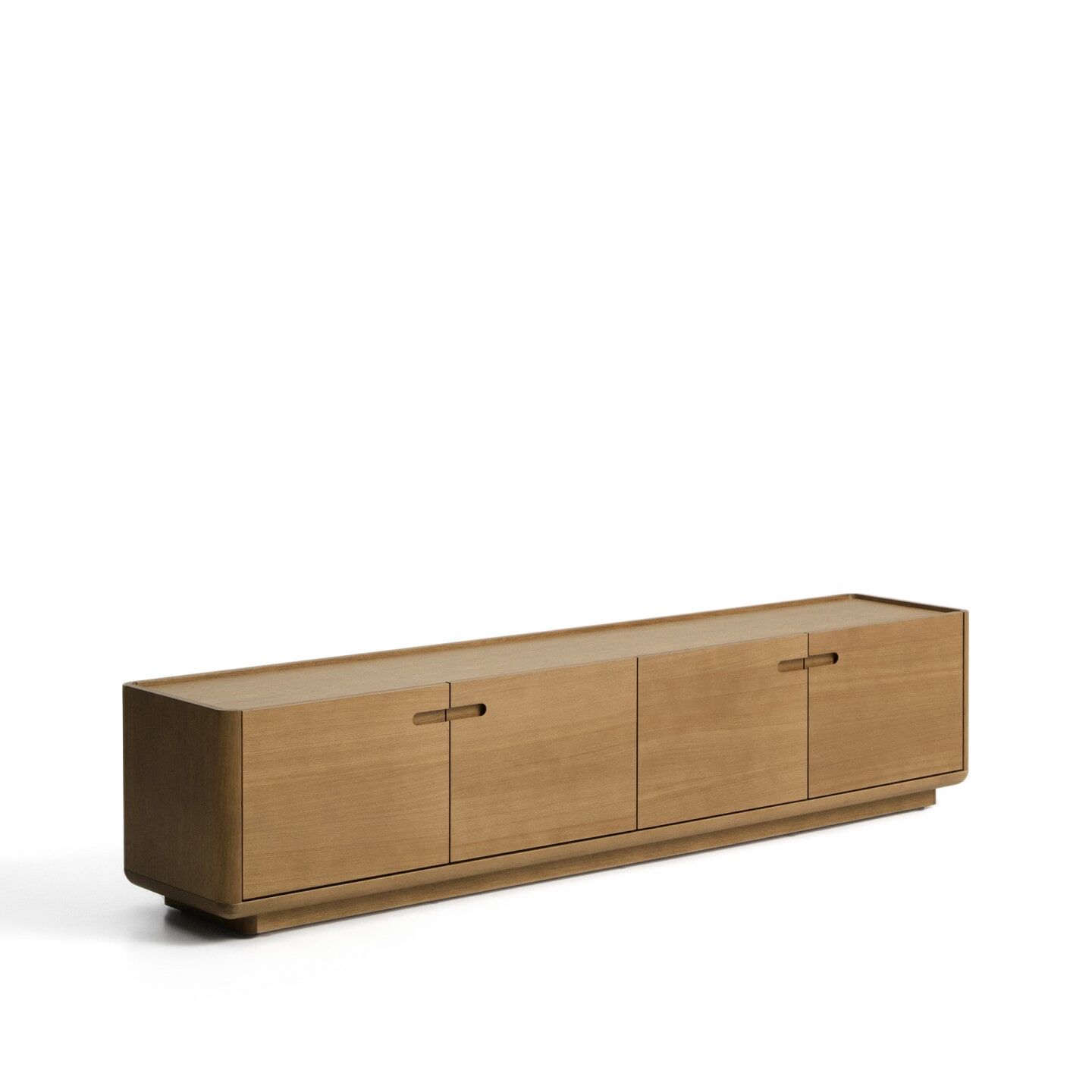 Kave Home Arelida TV‑meubel 200 cm – bruisend bruin eiken