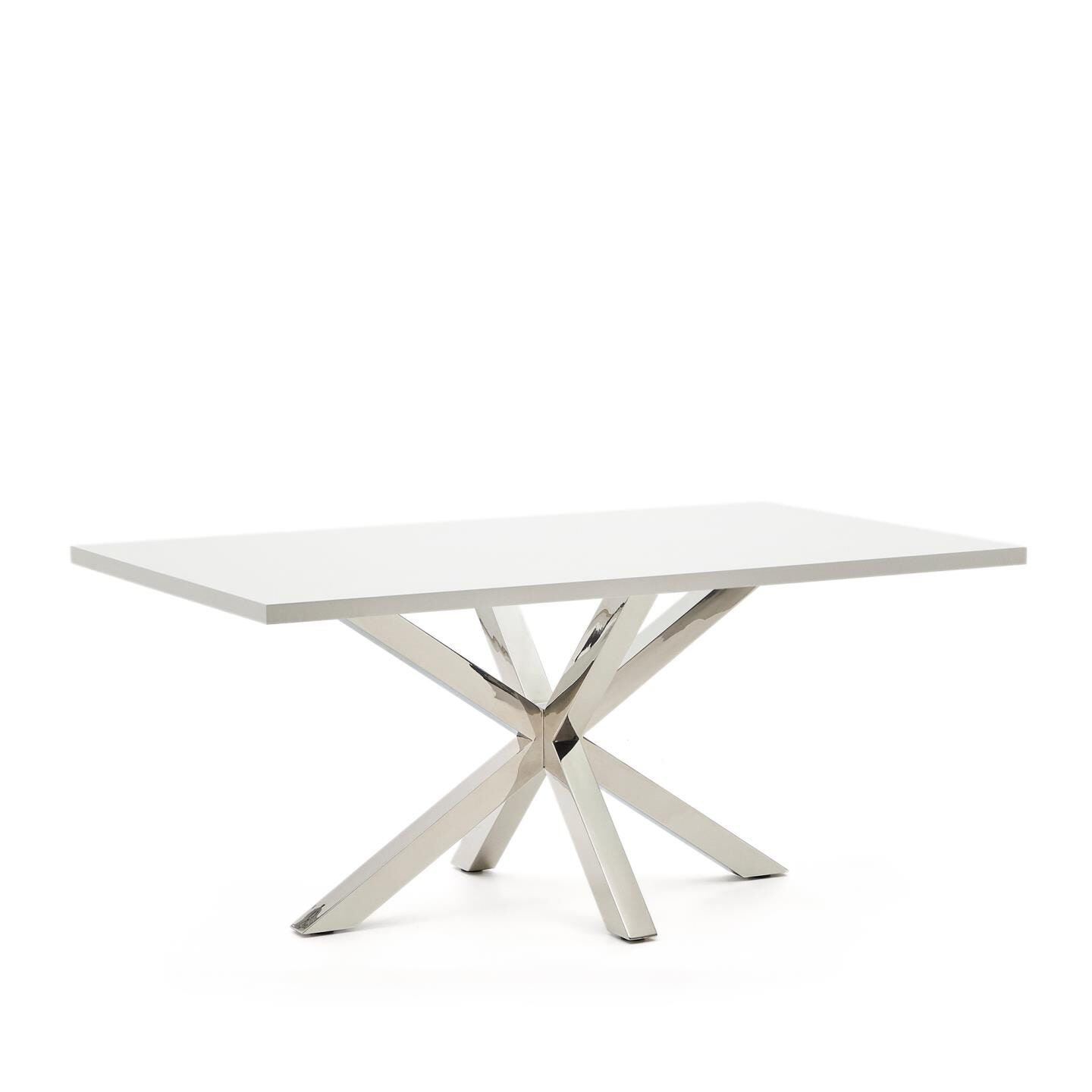 Kave Home Argo eettafel 180 × 100 cm – strak wit design voor elke eetkamer