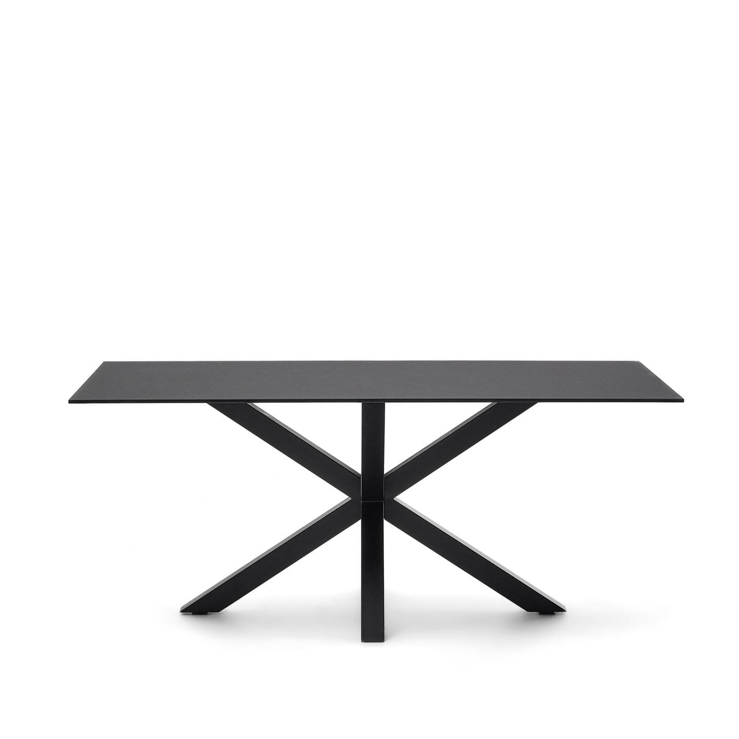 Kave Home Argo eettafel 180 × 100 cm – Strak zwart design