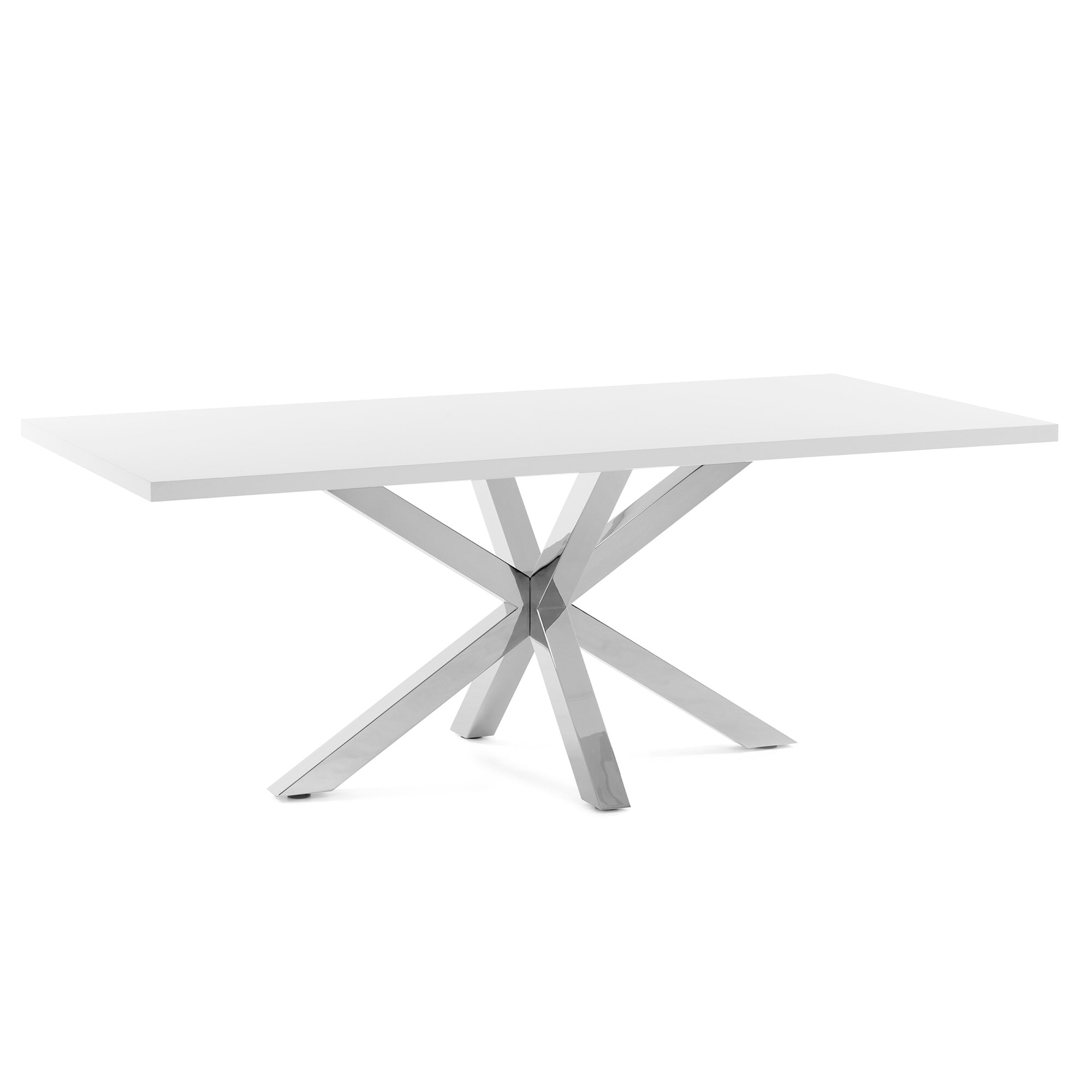 Kave Home Argo eettafel 200 × 100 cm – strak wit melamine