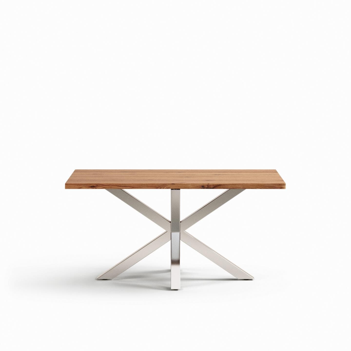 Kave Home Argo Eettafel – Strakke eikenfineer tafel voor 6 tot 8 personen