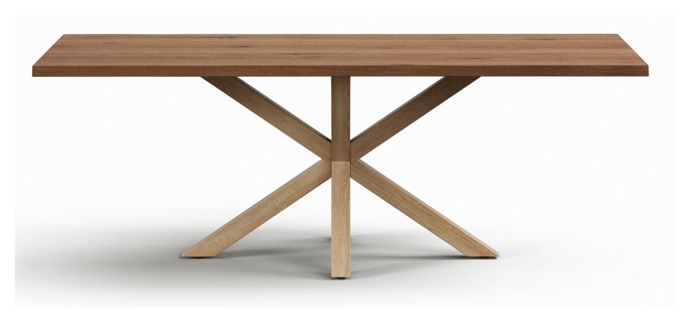 Kave Home Argo eettafel – Verouderd eikenfineer 220 × 100 cm