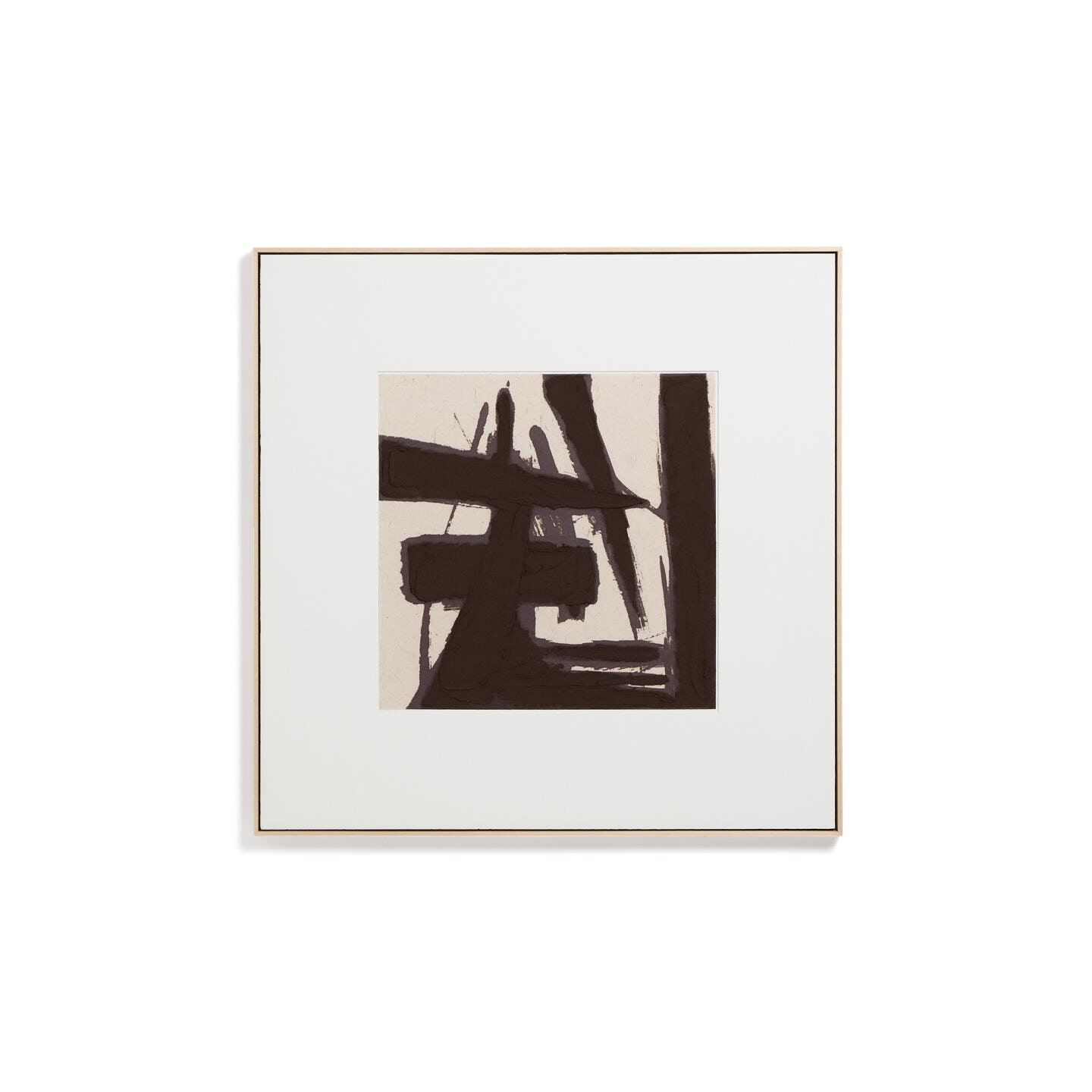 Kave Home Arilan abstract schilderij 100×100 cm – warme bruine kunst voor jouw muur