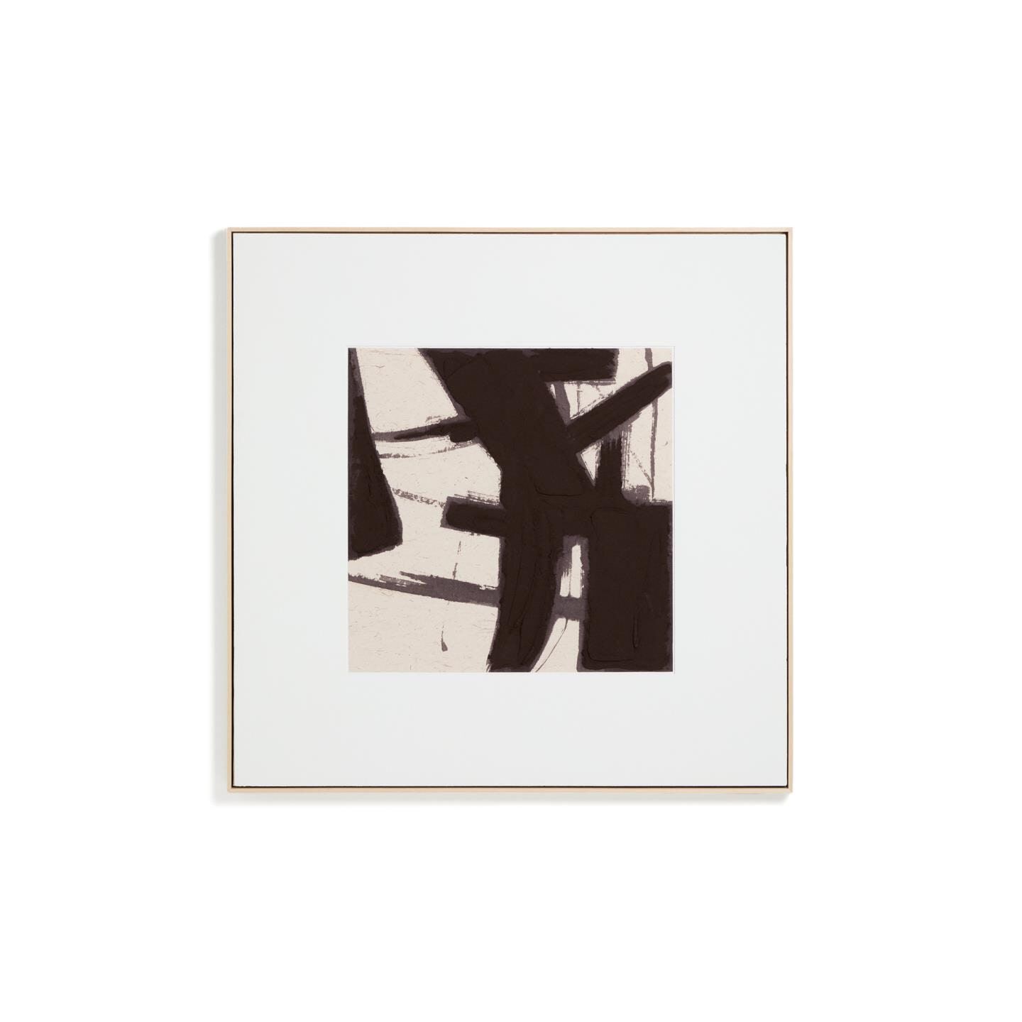 Kave Home Arilan – Handgeschilderd abstract schilderij 100 x 100 cm in warm bruin