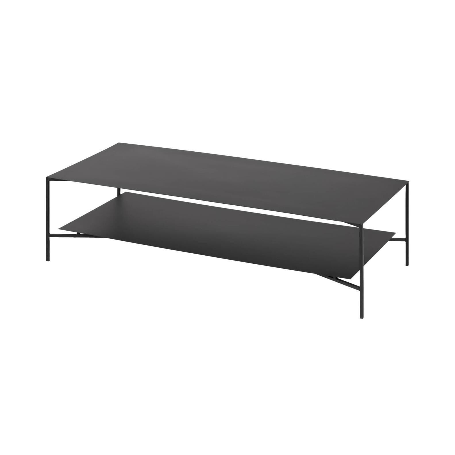 Kave Home Azizi Salontafel Zwart 140 × 60 cm – Minimalistisch Metalen Design