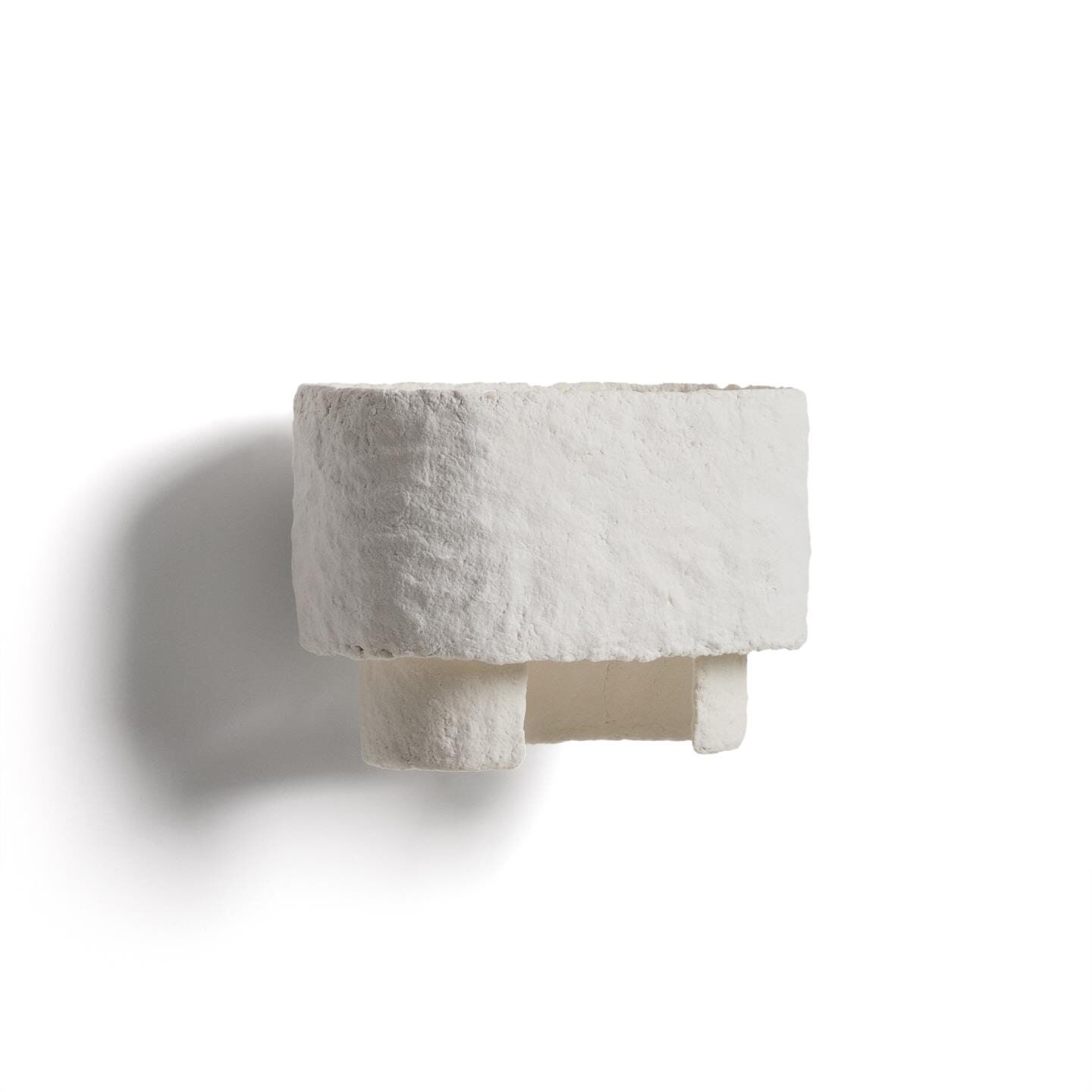 Kave Home Bedala Wandlamp van Papier‑maché – Uniek en Handgemaakt in Wit