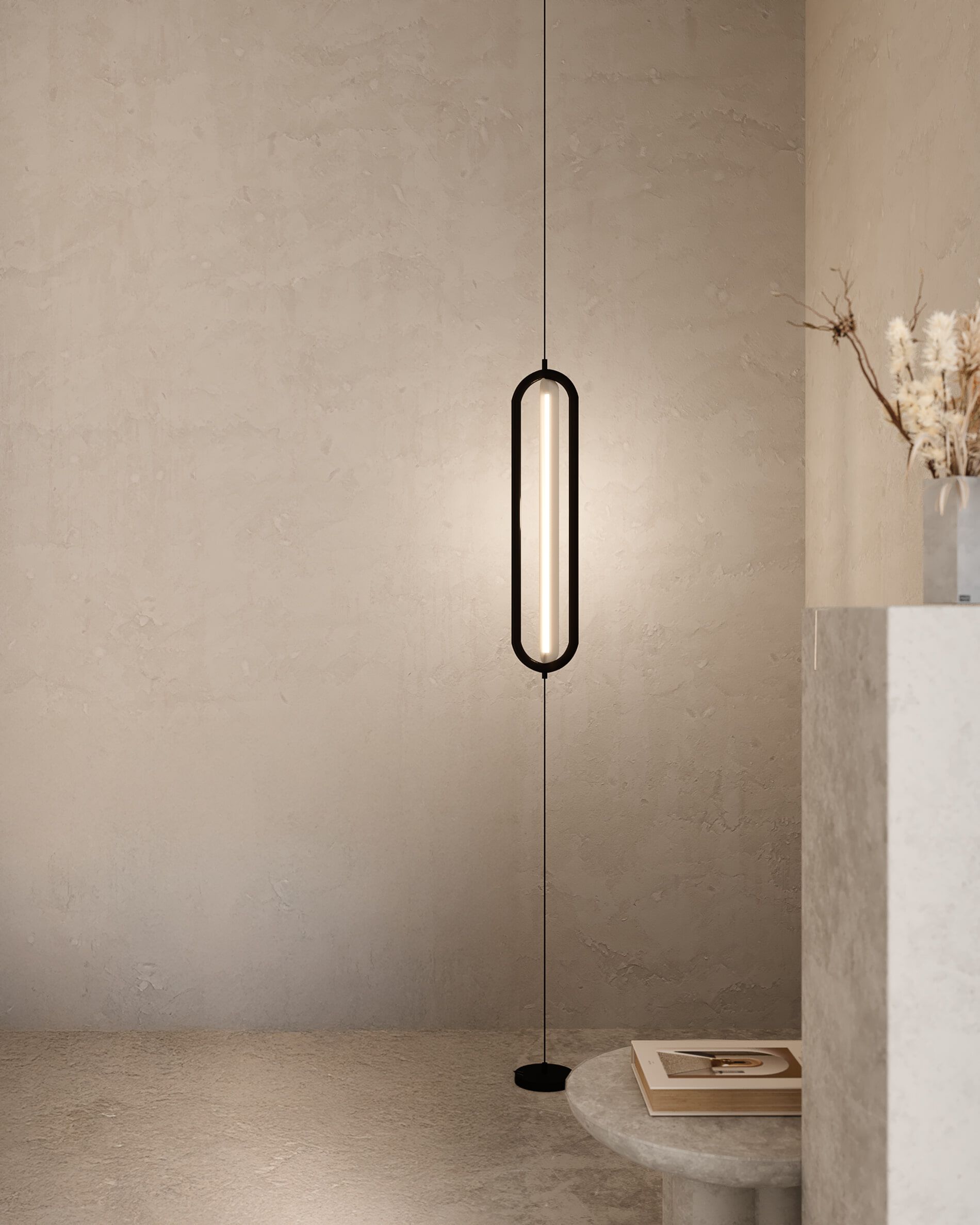 Kave Home Bow – Minimalistische Zwarte Plafondlamp met Dimbare LED