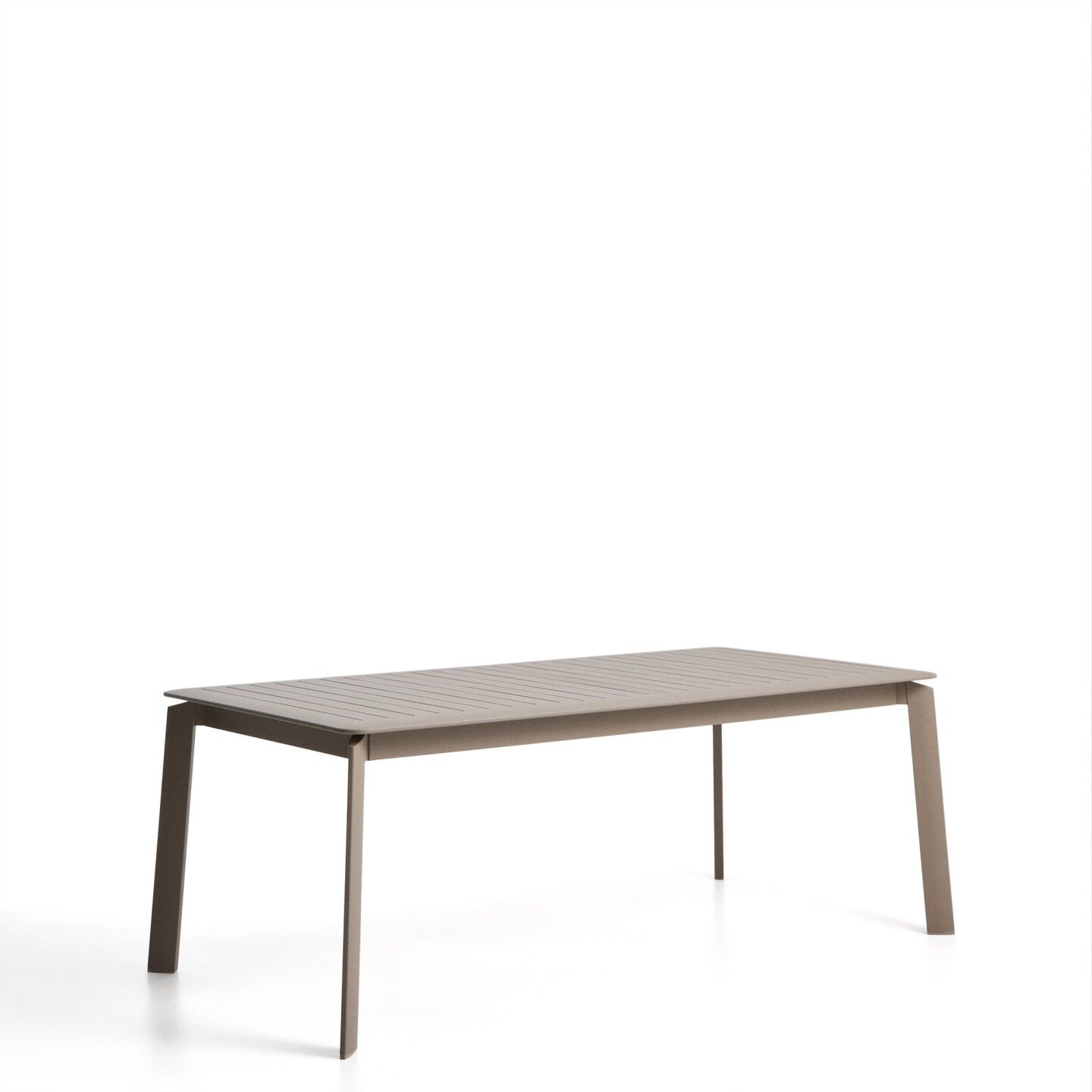 Kave Home Brela – Uitschuifbare tuintafel in Taupe (205/287 × 100 cm)