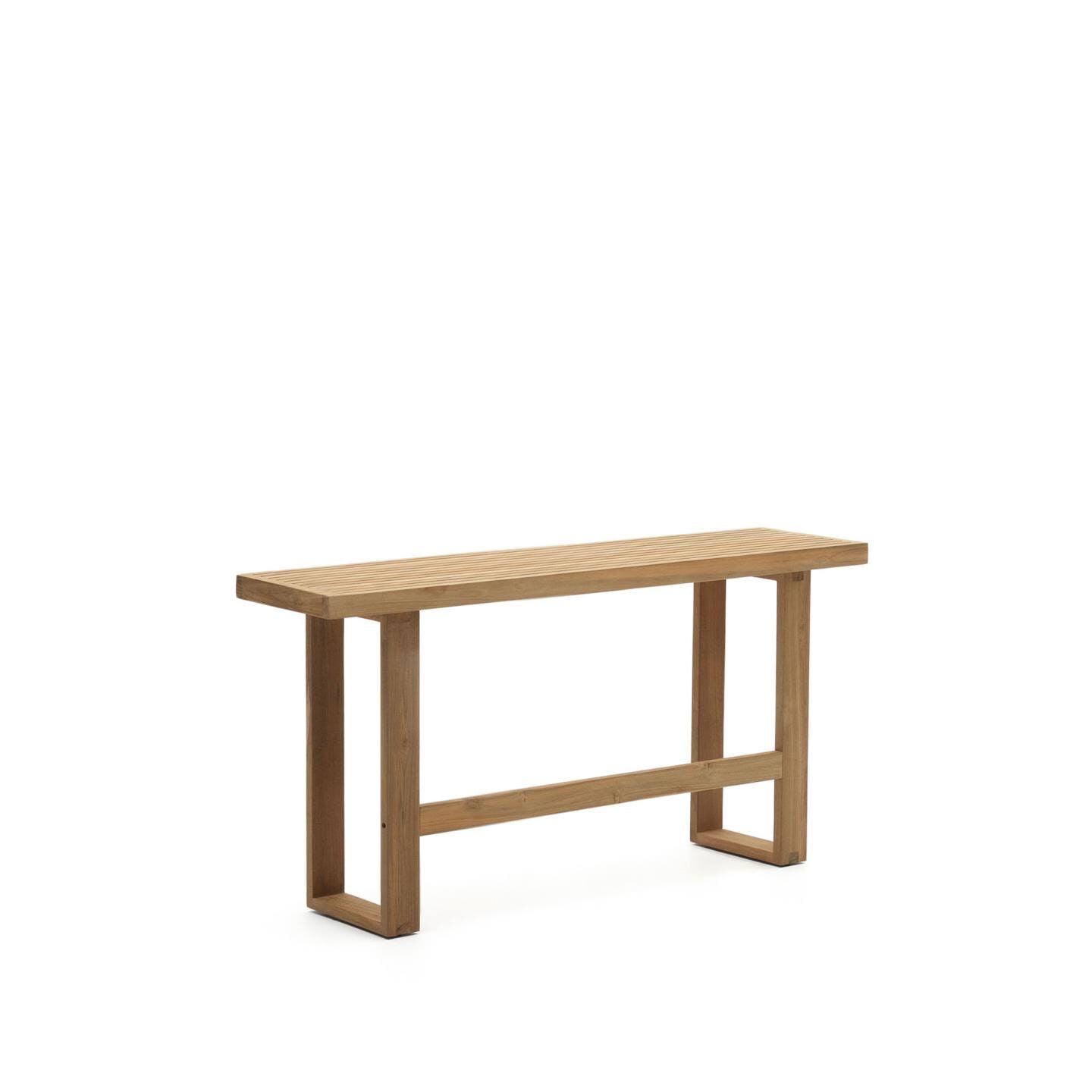 Kave Home Canadell Hoge Outdoor Eetkamerbank – massief gerecycled teakhout, 130 cm, bruin