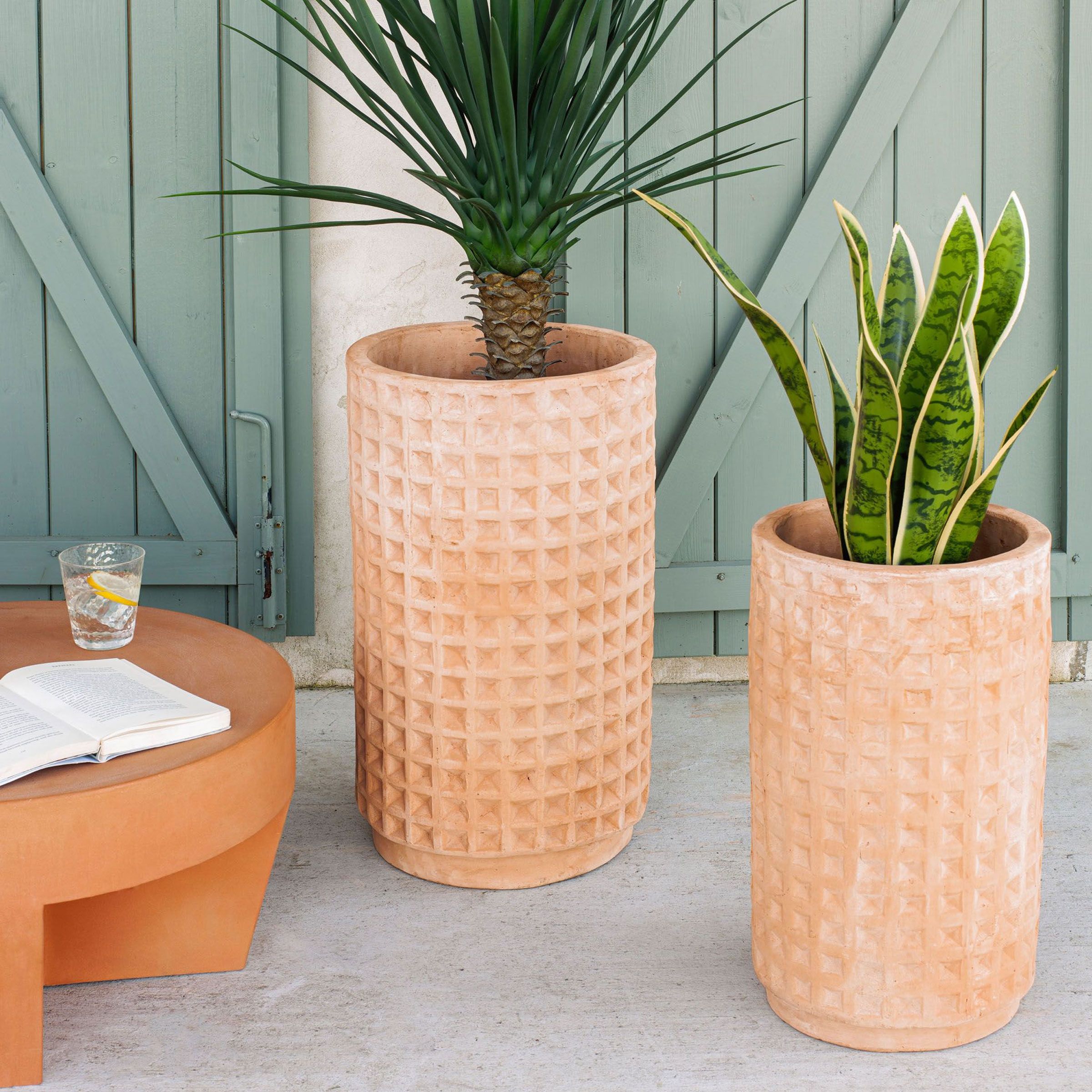 Kave Home Celi Terracotta Potten Set – Roestbruin, 2‑delig voor buiten