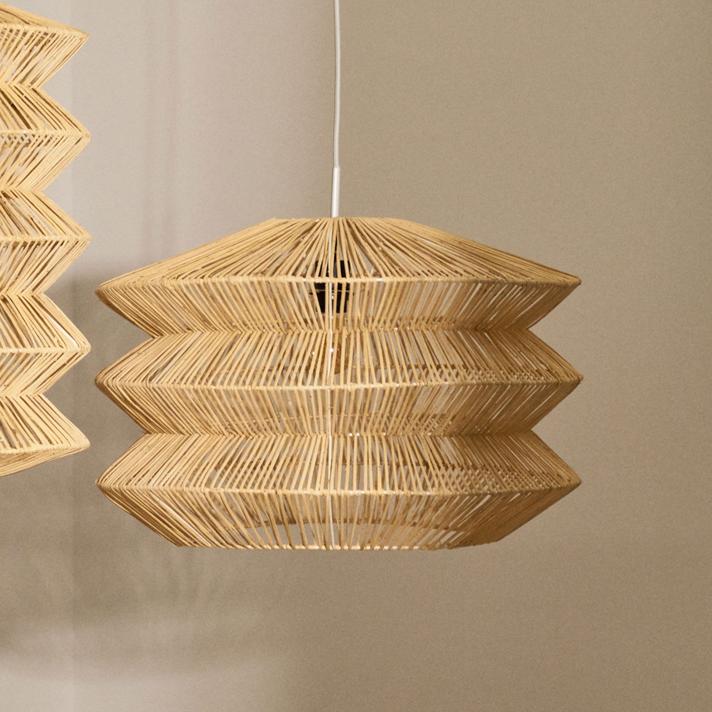 Kave Home Dakit rotan lampenkap 60 cm – Natuurlijke warmte voor iedere ruimte