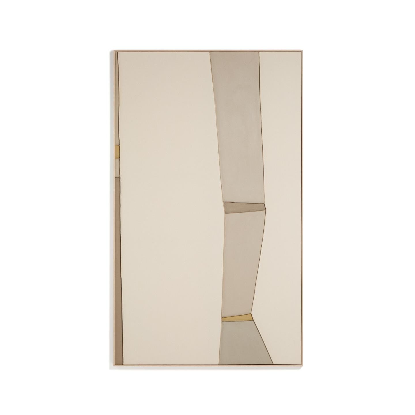 Kave Home Deravia Abstract Schilderij 200 × 120 cm – Beige