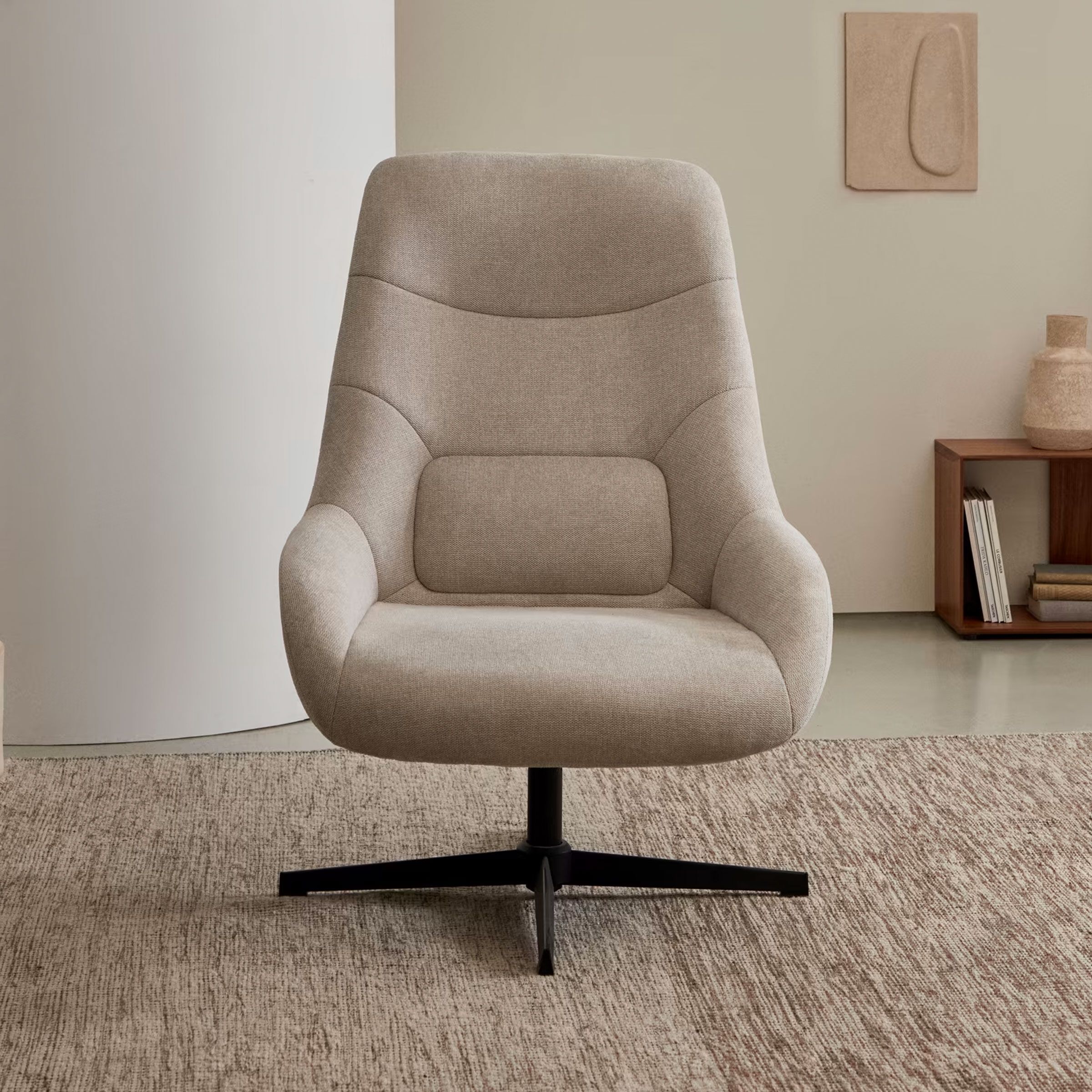 Kave Home Draaifauteuil Celida – Beige, elegant en comfortabel