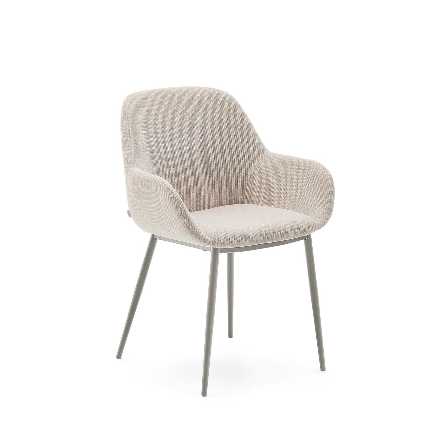Kave Home Eetkamerstoel Konna – Warm Beige Comfort voor elke Eettafel