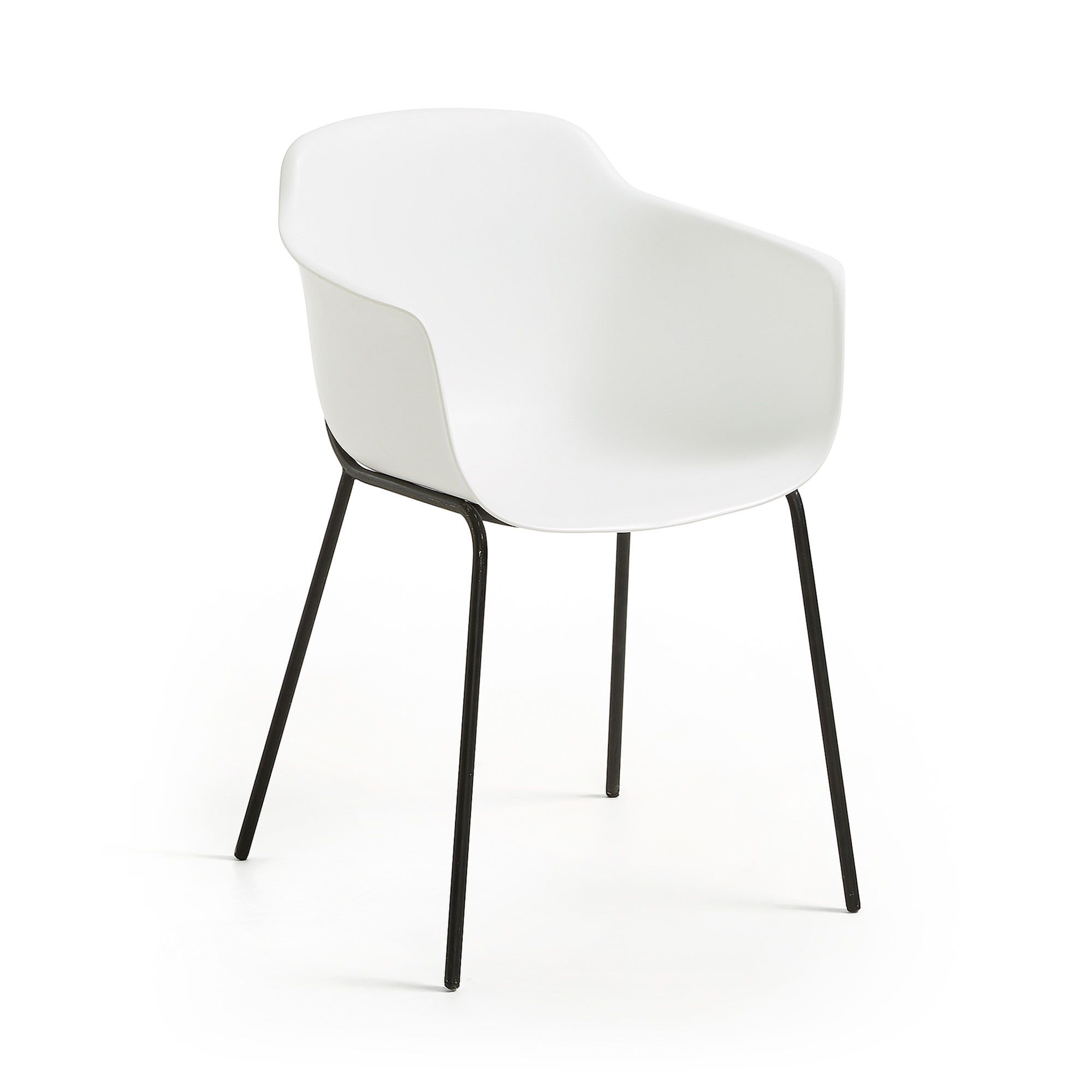 Kave Home eetkamerstoel Maruto – Strak wit design voor moderne interieurs