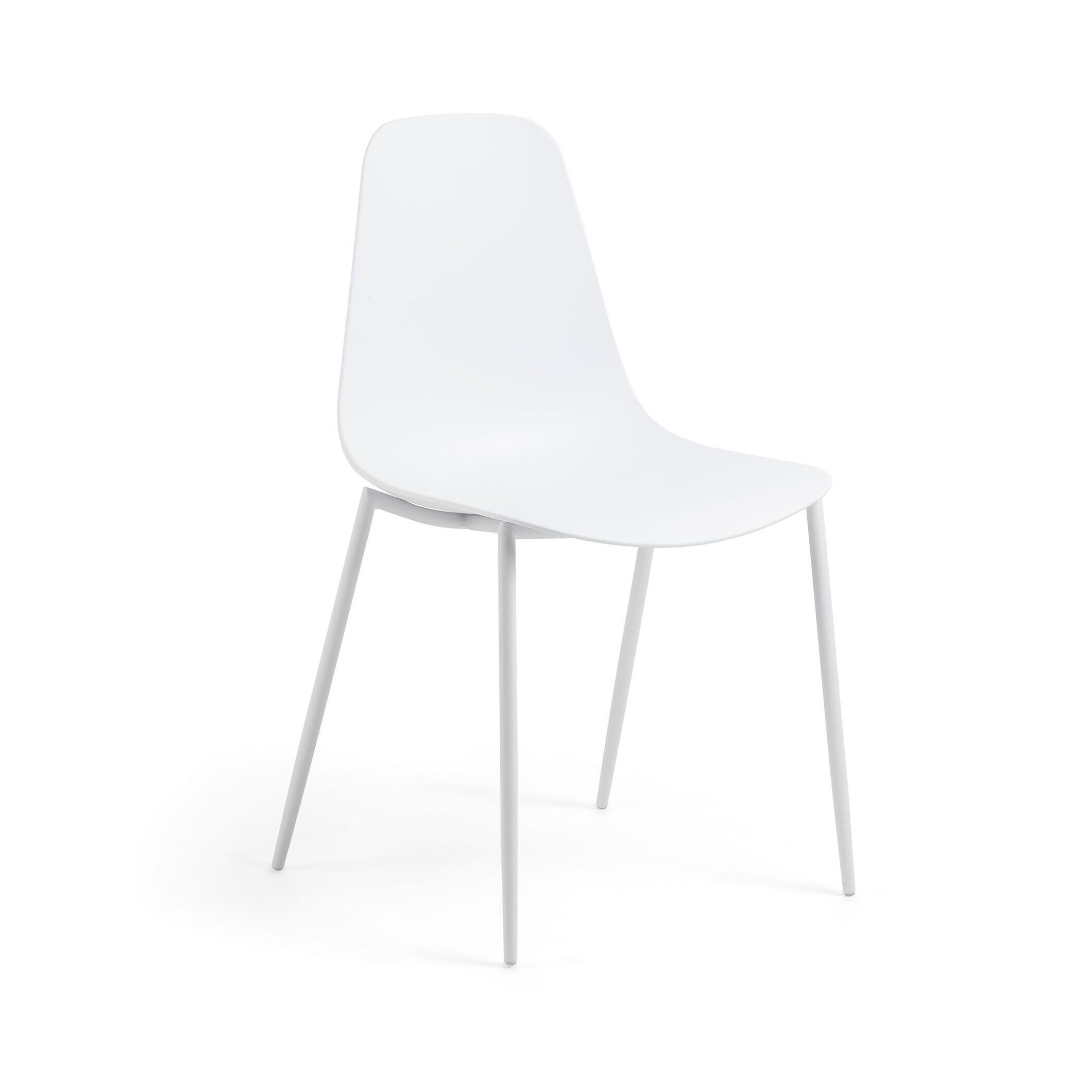 Kave Home eetkamerstoel Whatts – strak wit design voor elk interieur