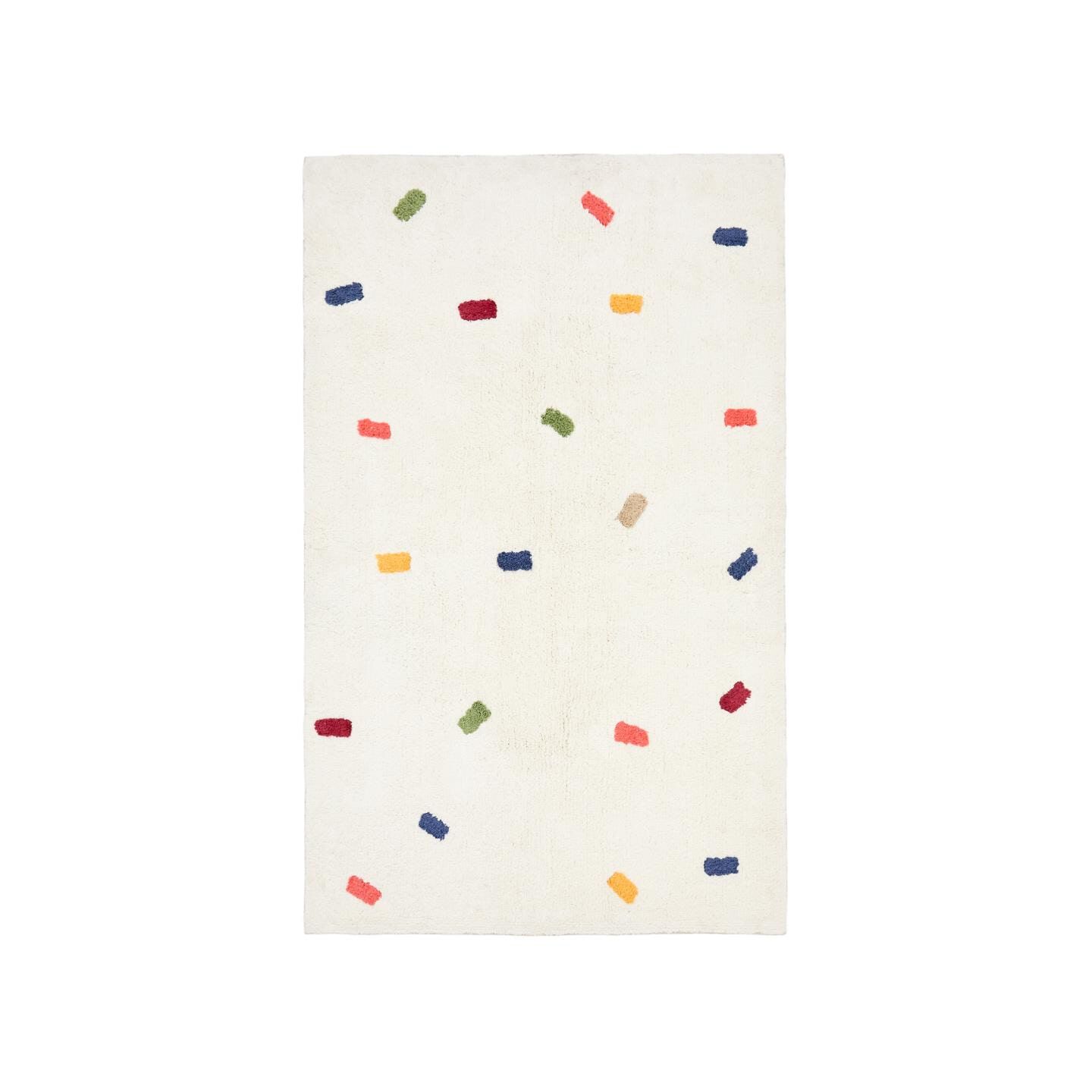 Kave Home Epifania Vloerkleed 90 × 150 cm – Zacht Wit Katoen voor de Kinderkamer