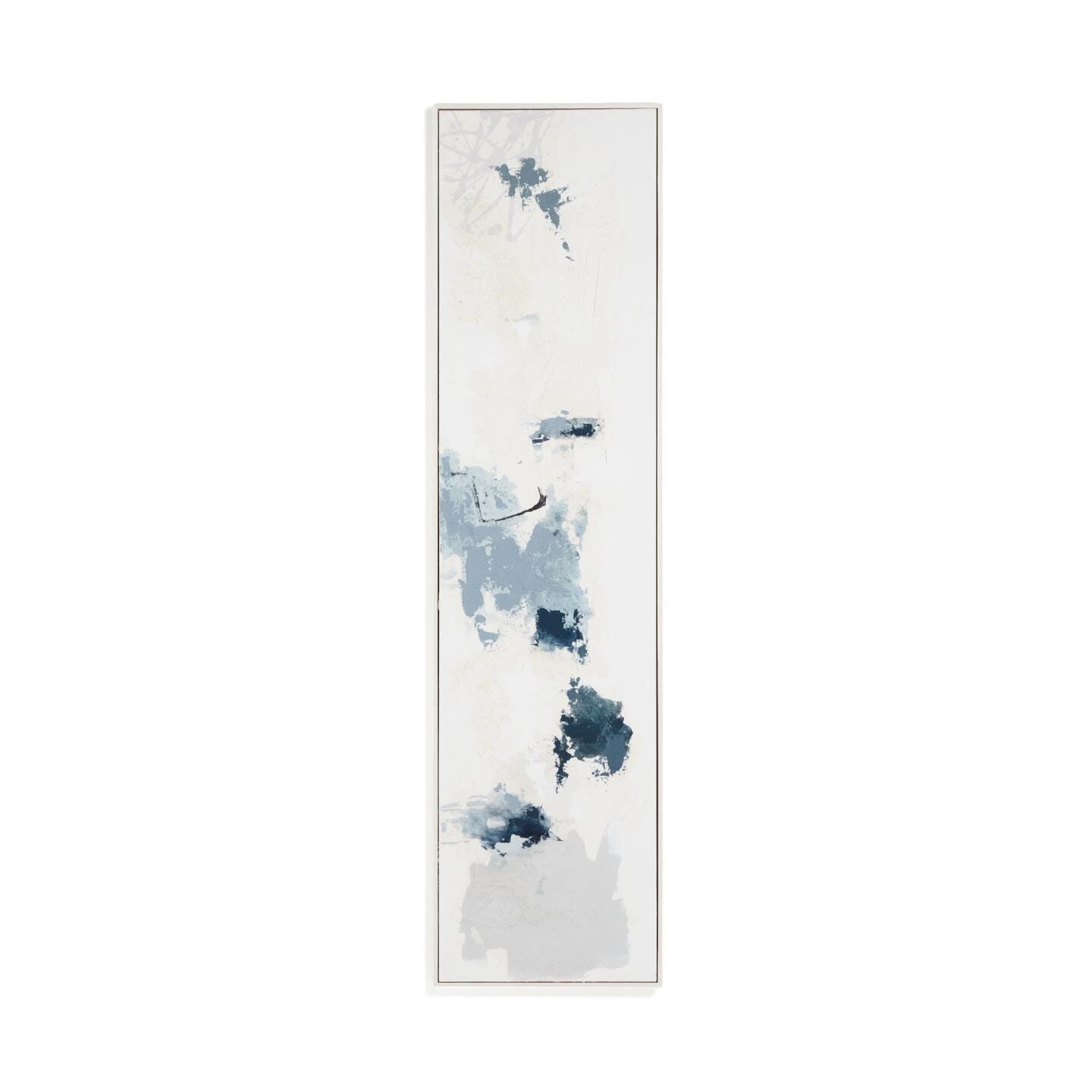 Kave Home Erale abstract schilderij 182 × 47 cm – Blauwe pracht voor je muur