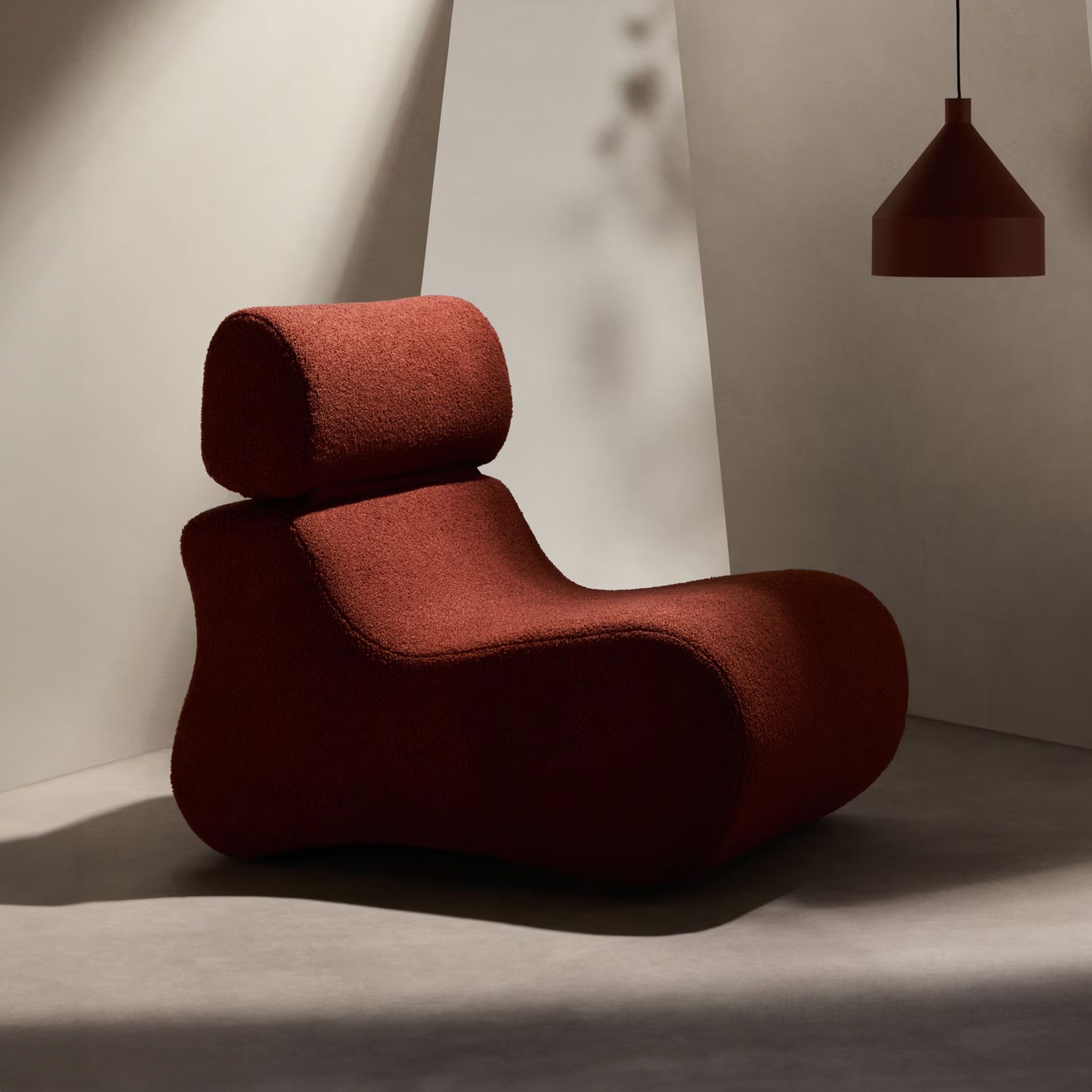 Kave Home Fauteuil Club Bouclé – Terracotta, duurzaam comfort voor elke woonkamer