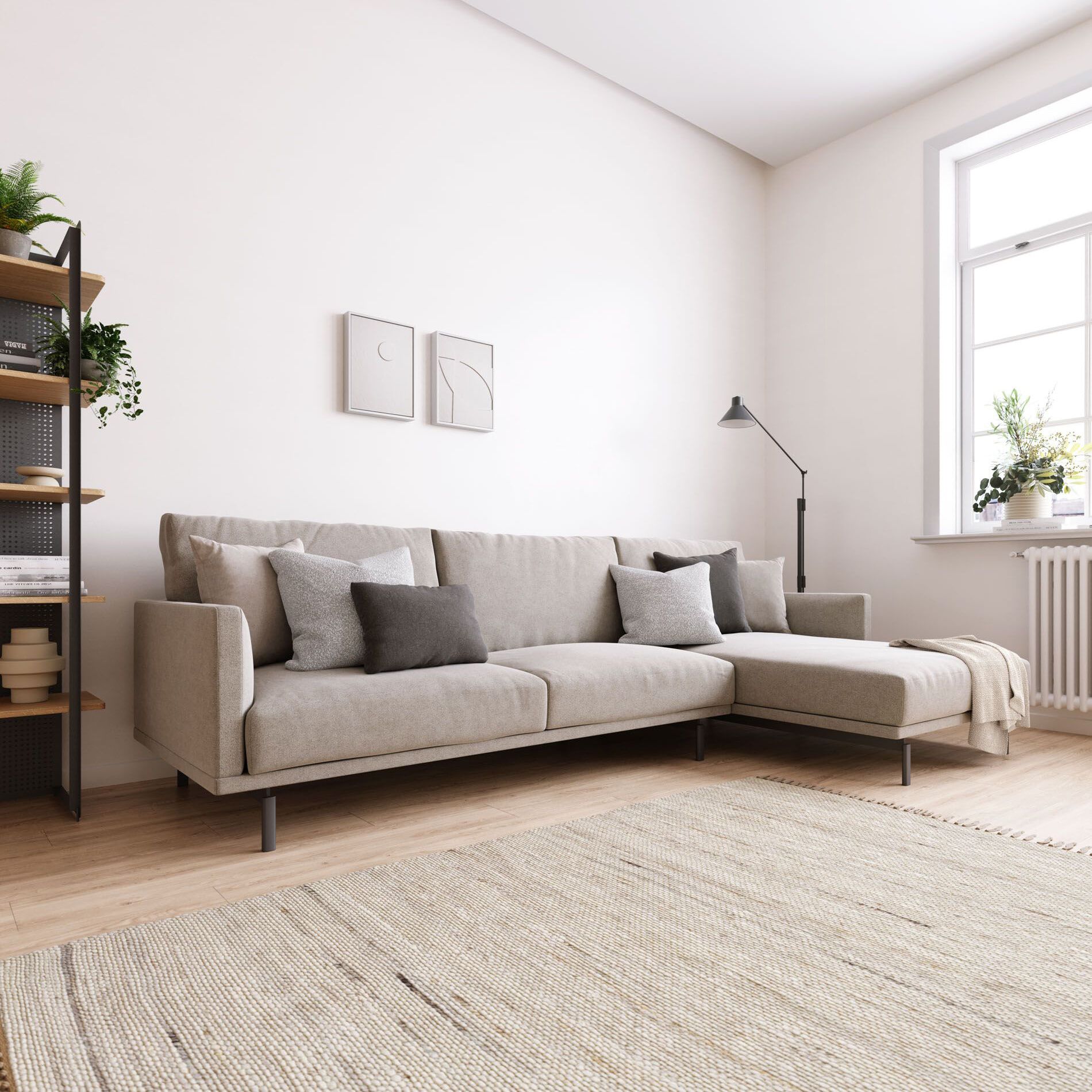 Kave Home Galene 4‑zits Loungebank – duurzaam comfort in beige