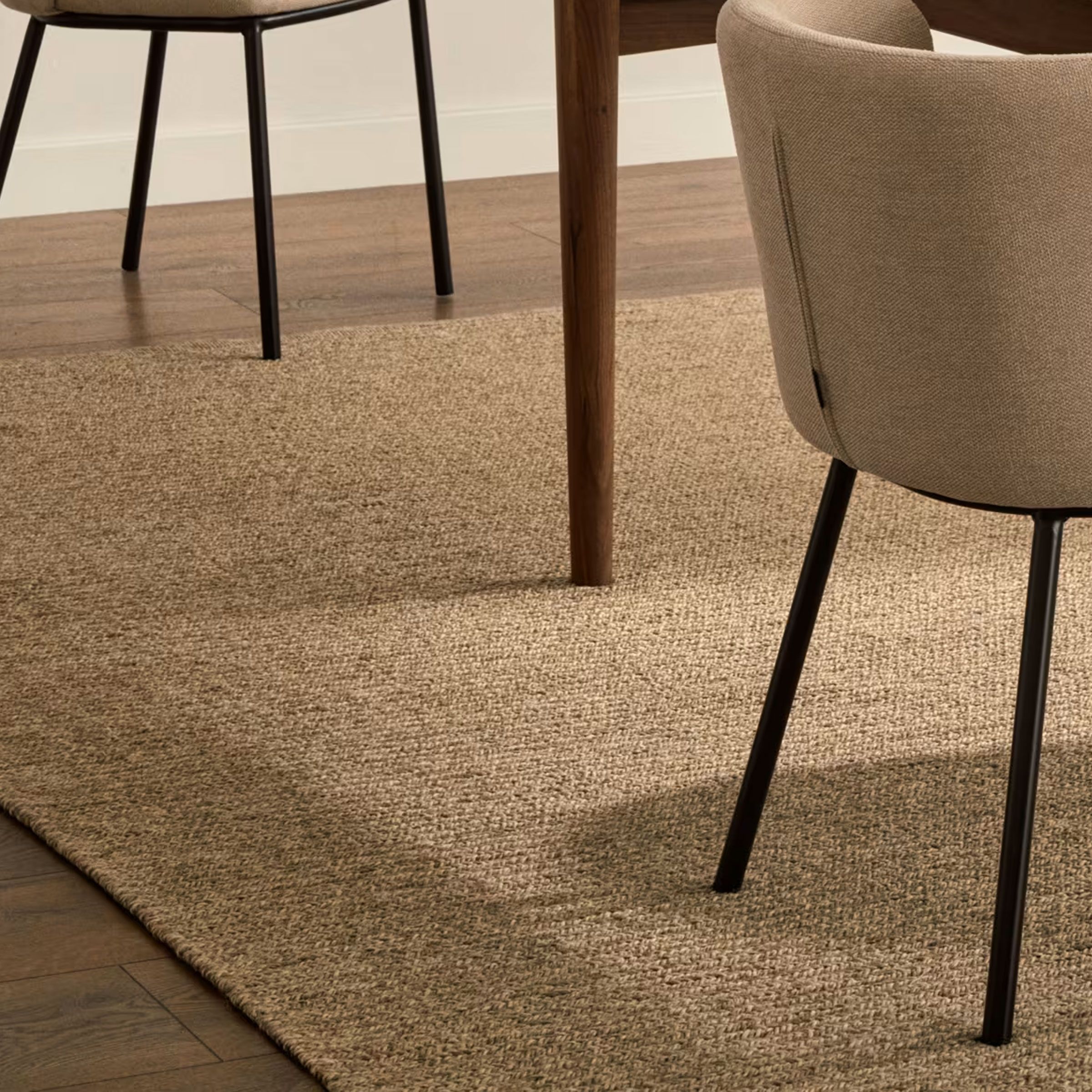Kave Home Galinda Vloerkleed 160×230 cm – Luxe handgeweven taupe voor Japandi interieurs