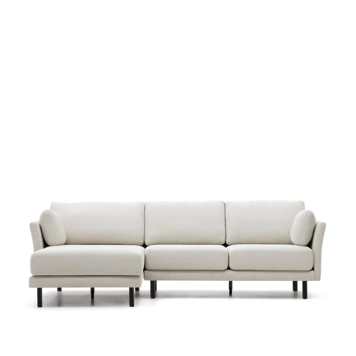 Kave Home Gilma Loungebank – Comfortabele Chenille Chaise Longue in Beige