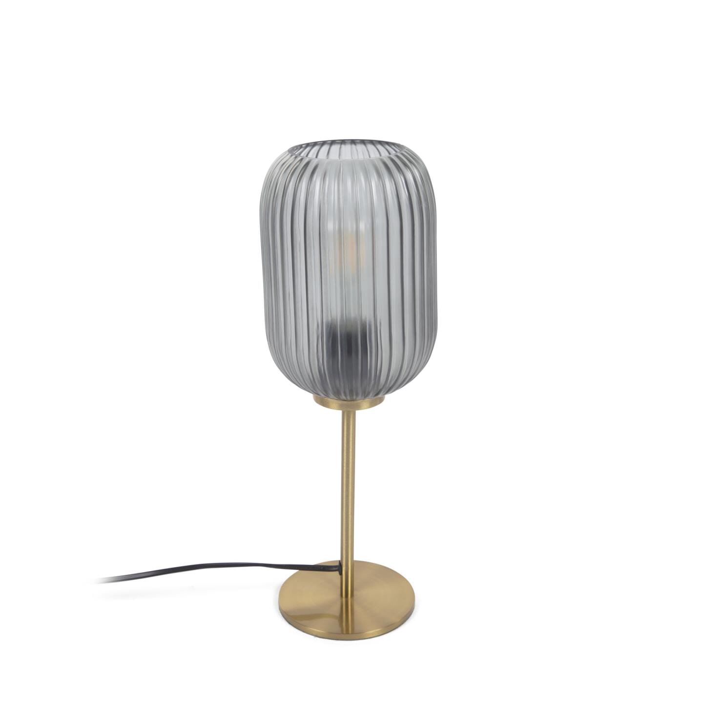 Kave Home Hestia Tafellamp – Rookgrijs Design voor Sfeervol Licht