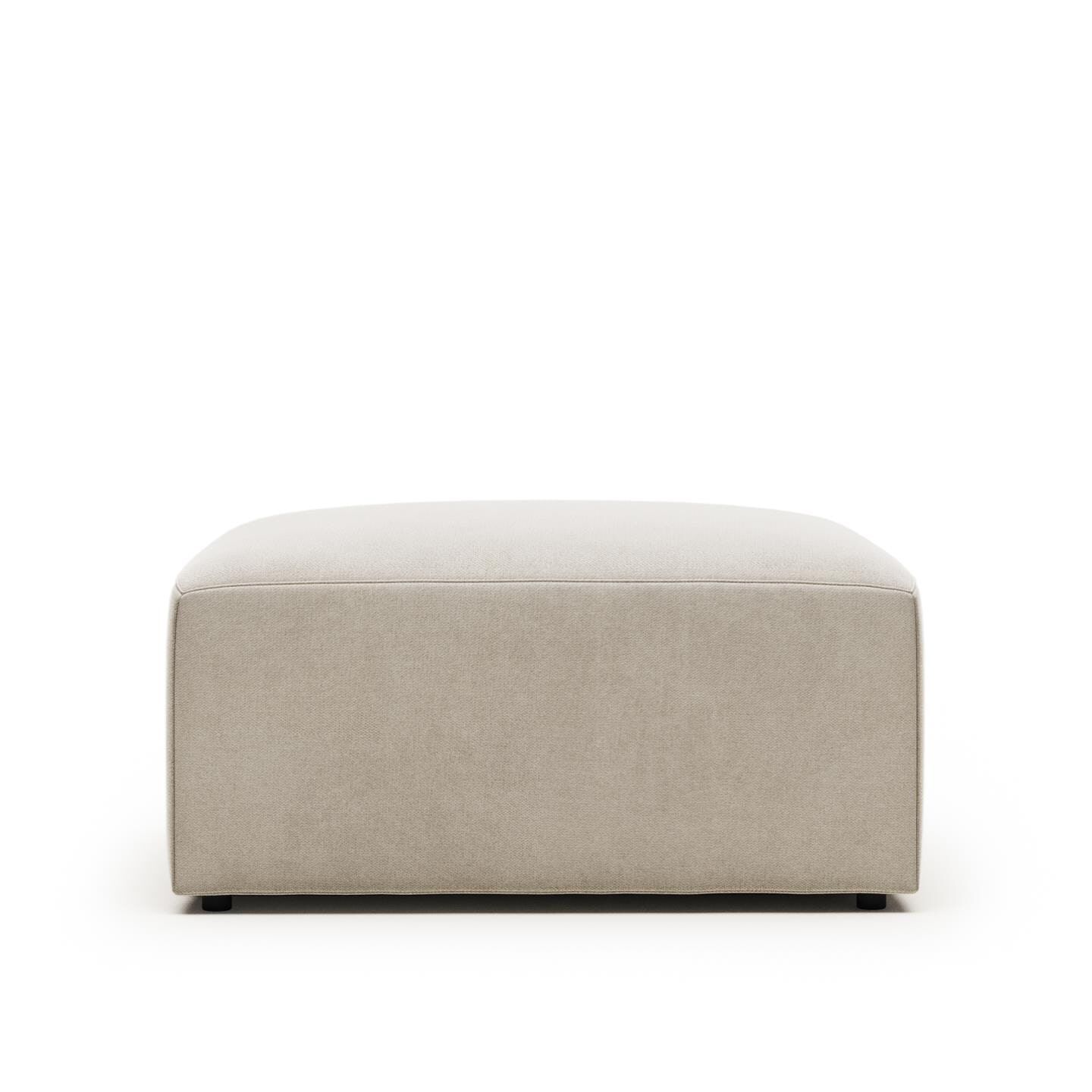 Kave Home Hocker Blok 90 × 70 cm – stijlvol en duurzaam voetenbankje in beige