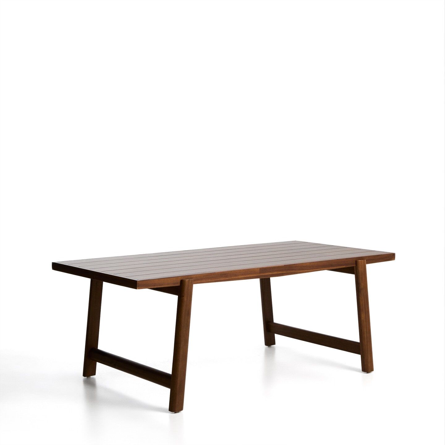 Kave Home Itani Tuintafel van Massief Acaciahout – 200 × 100 cm, Bruin