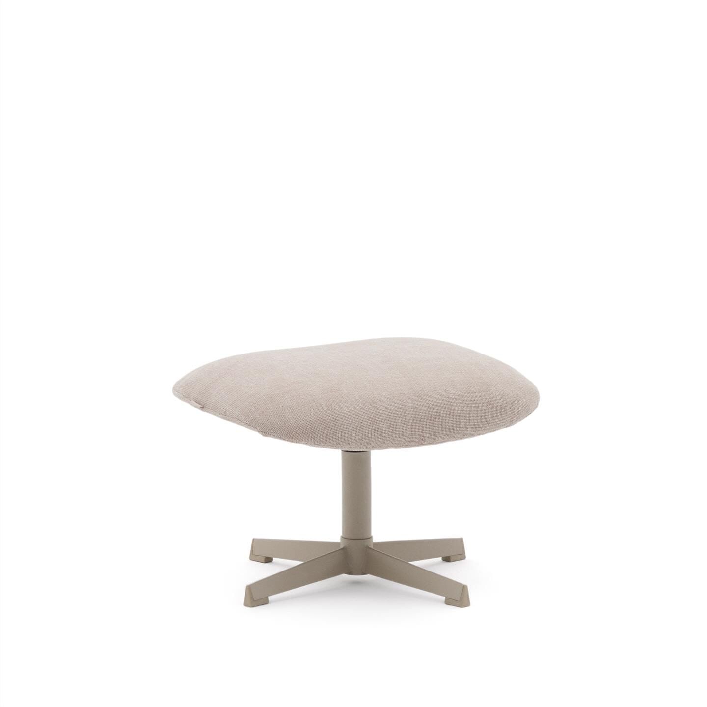 Kave Home Jaspe Hocker – Beige, duurzaam en eigentijds