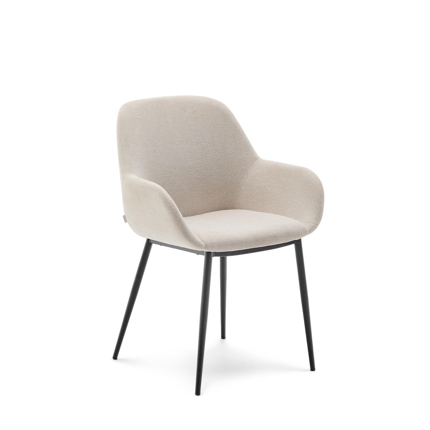 Kave Home Konna eetkamerstoel in beige – stijlvol comfort voor elke tafel