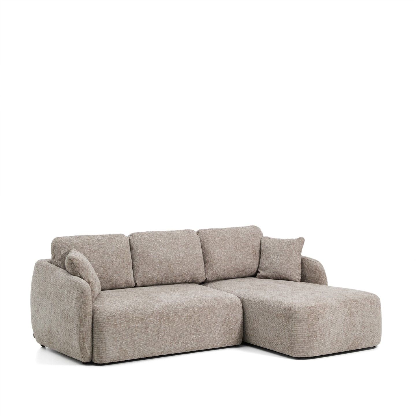 Kave Home Laira 3‑zit lounge slaapbank – Chenille in warme taupe