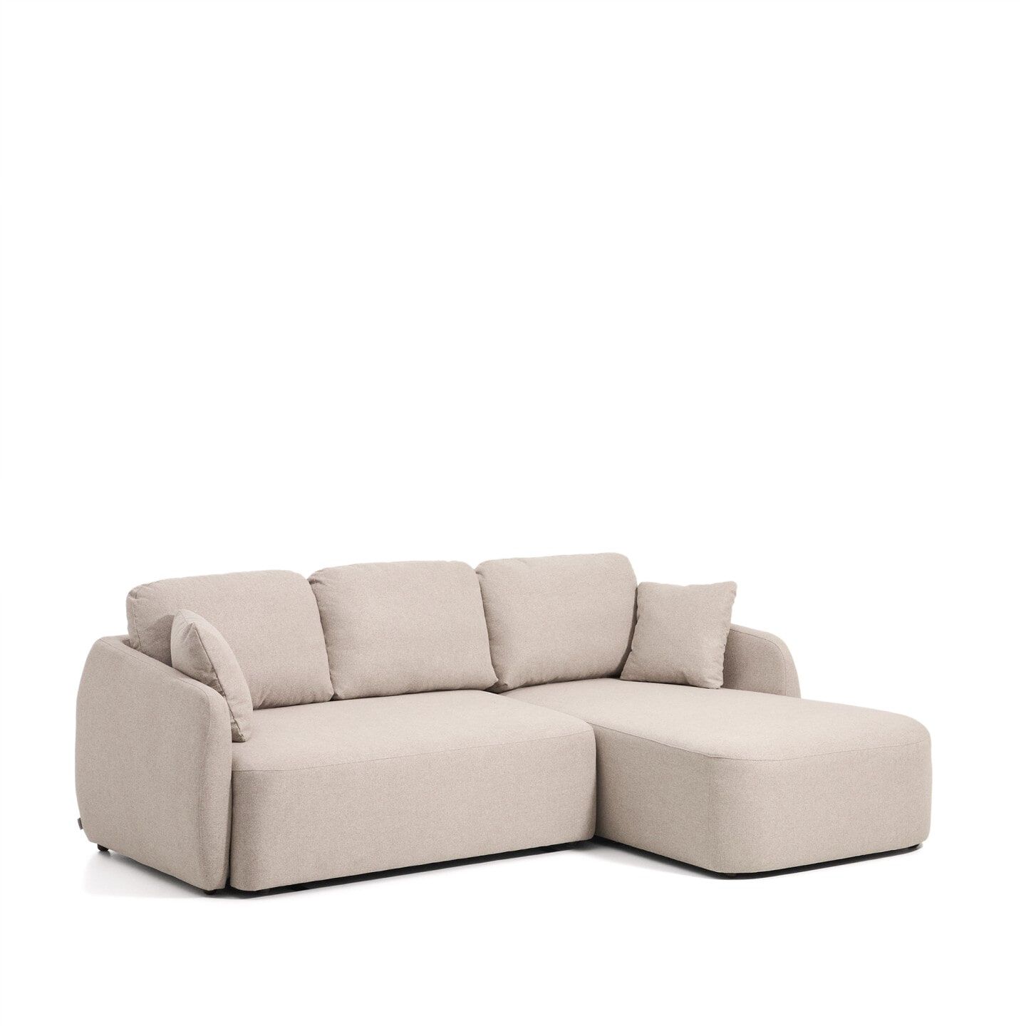 Kave Home Laira 3‑zits lounge slaapbank – Chenille, Beige