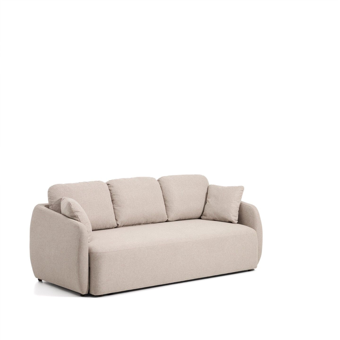 Kave Home Laira 3‑zits slaapbank in zacht beige chenille – stijlvol & functioneel