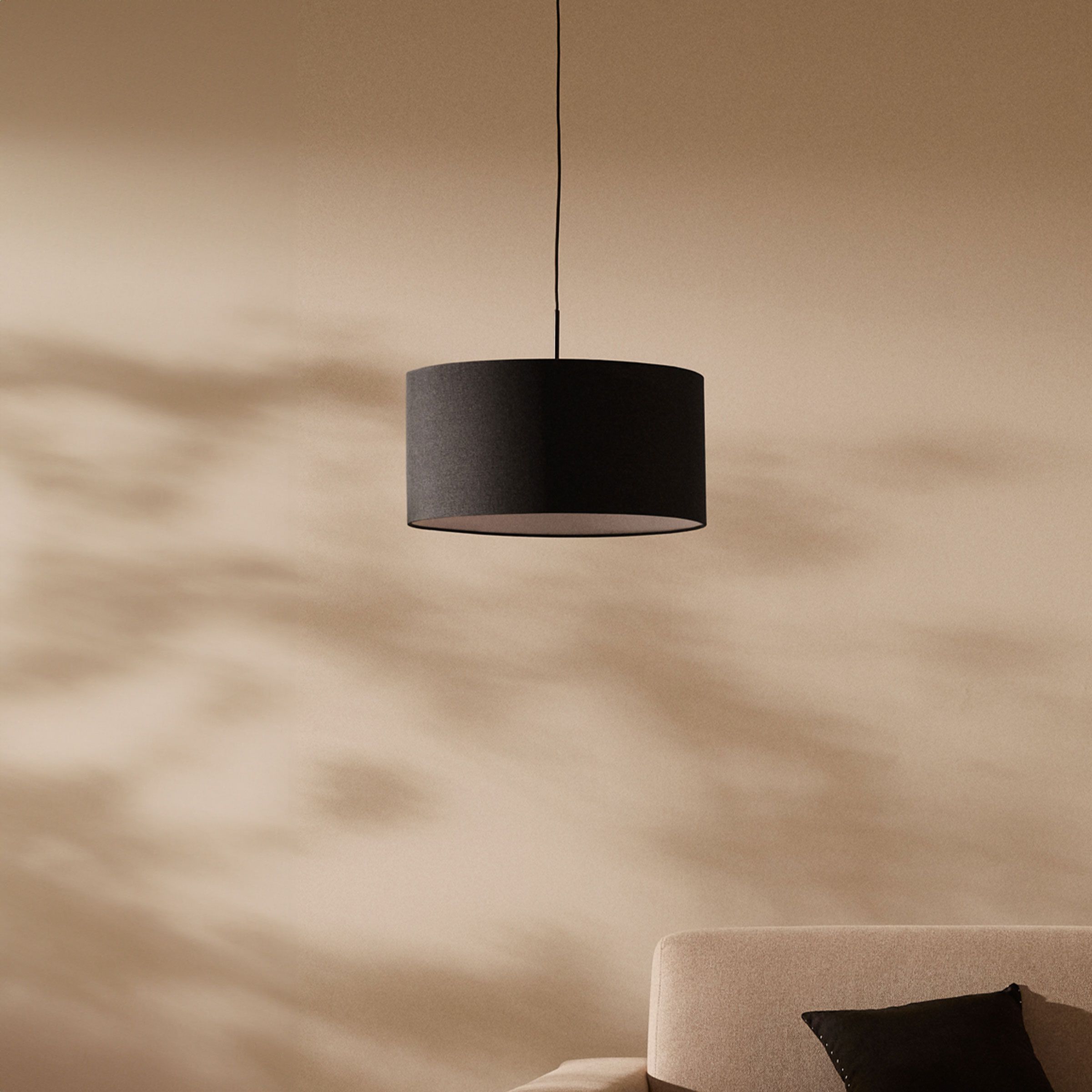 Kave Home Lampenkap Santana Ø50 cm – Zwart