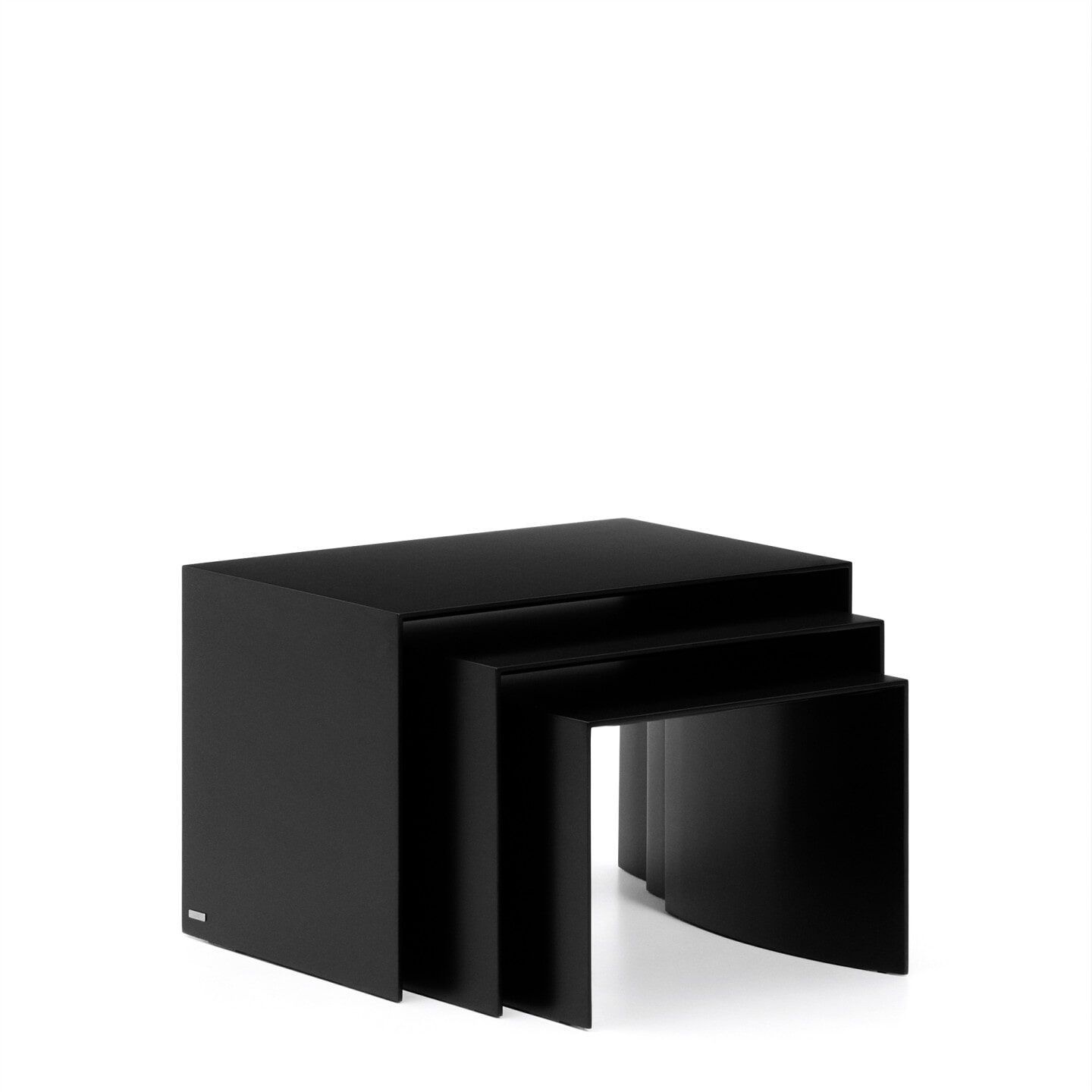 Kave Home Litto Bijzettafel Set – Moderne Zwarte Elegantie in Drie Maten