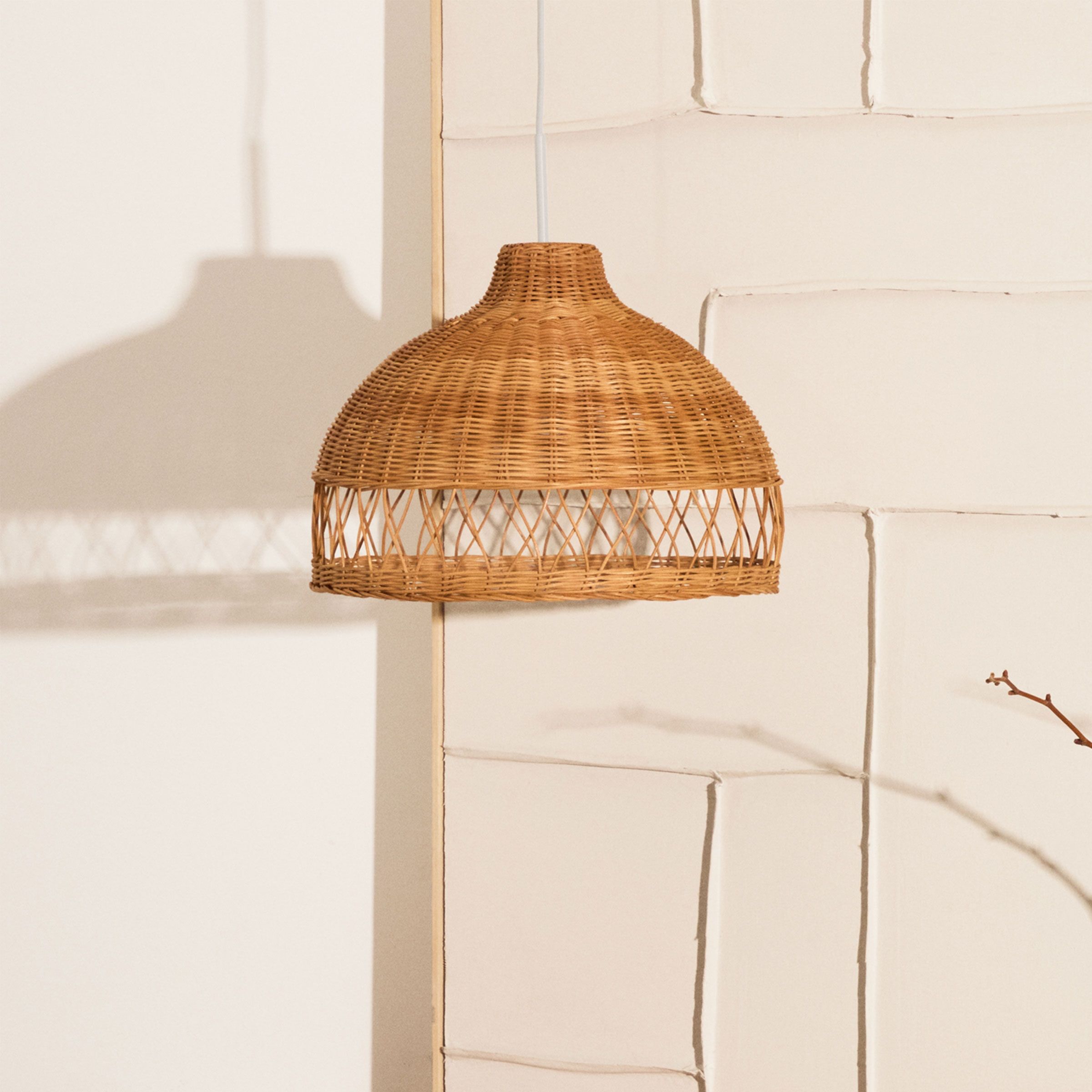 Kave Home Loura rotan lampenkap 40 cm – natuurlijk handgeweven design