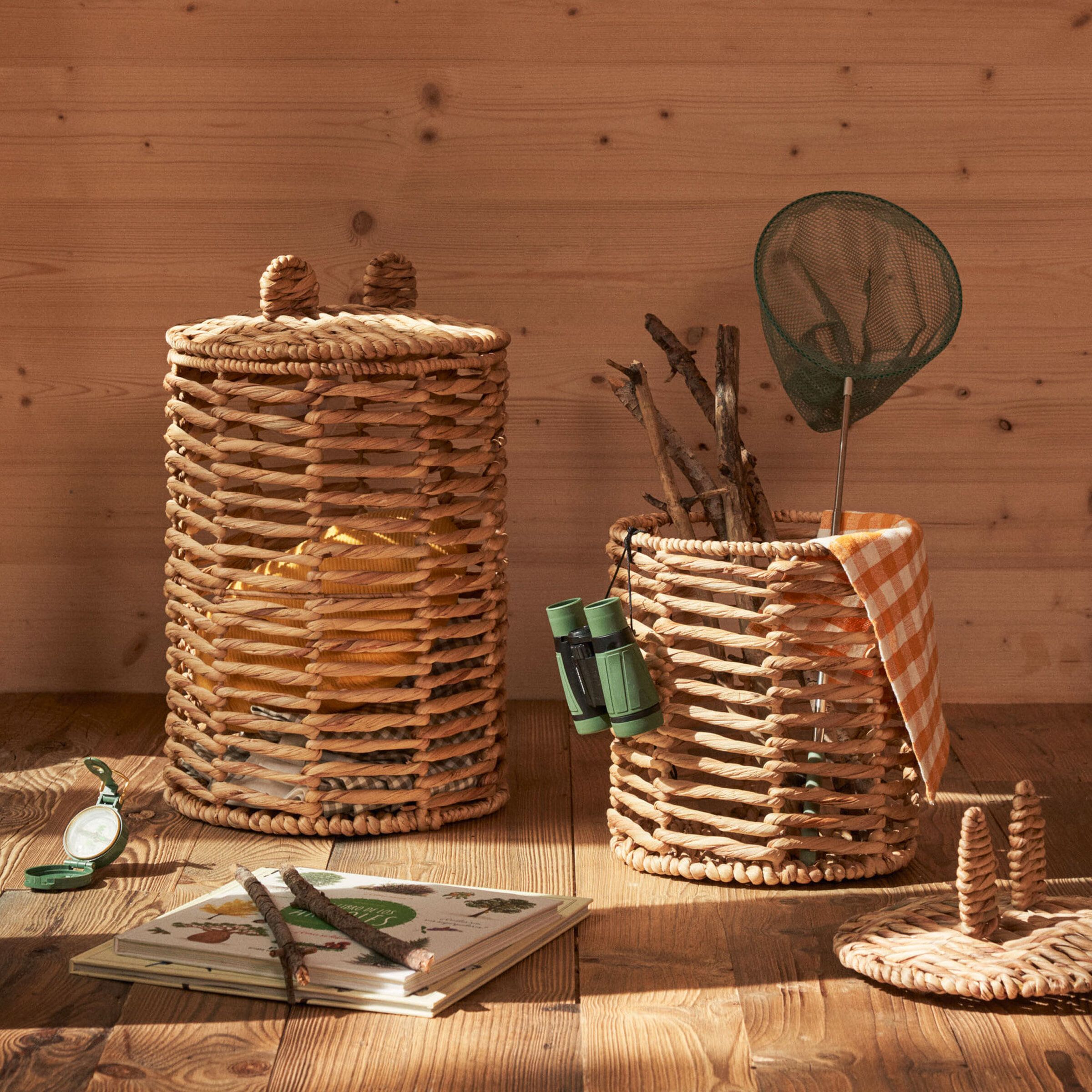 Kave Home Mand Venezia Rotan – Set van 2 kindermanden, naturel