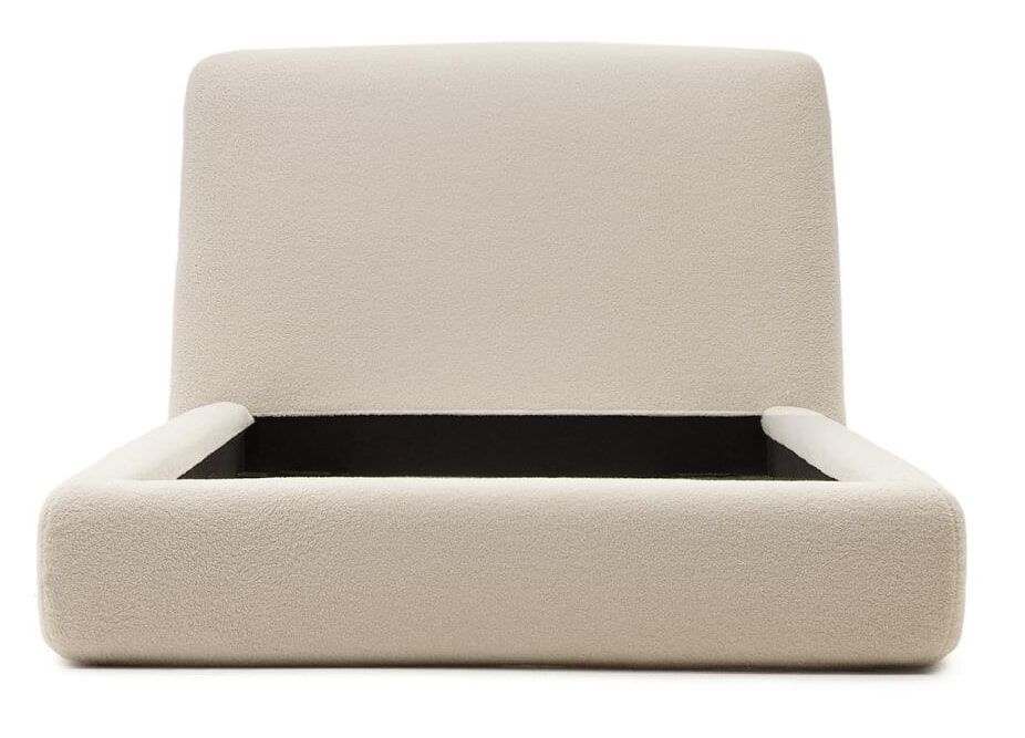 Kave Home Martina Bouclé Bed – Zacht, Stijlvol en Duurzaam voor één Persoon