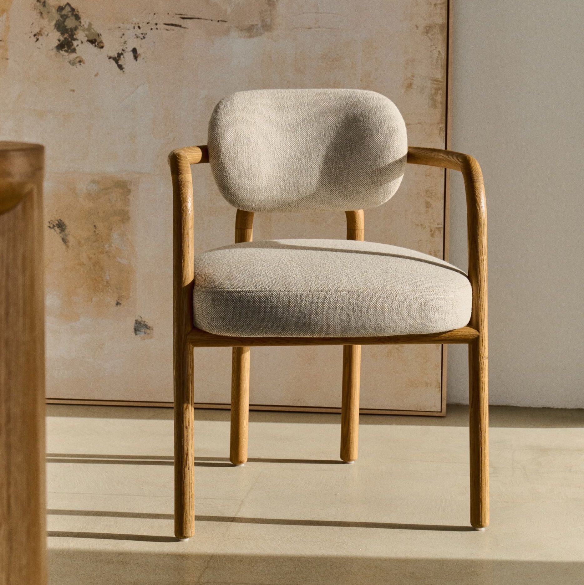 Kave Home Melqui Eetkamerstoel – Japandi Elegantie in Beige