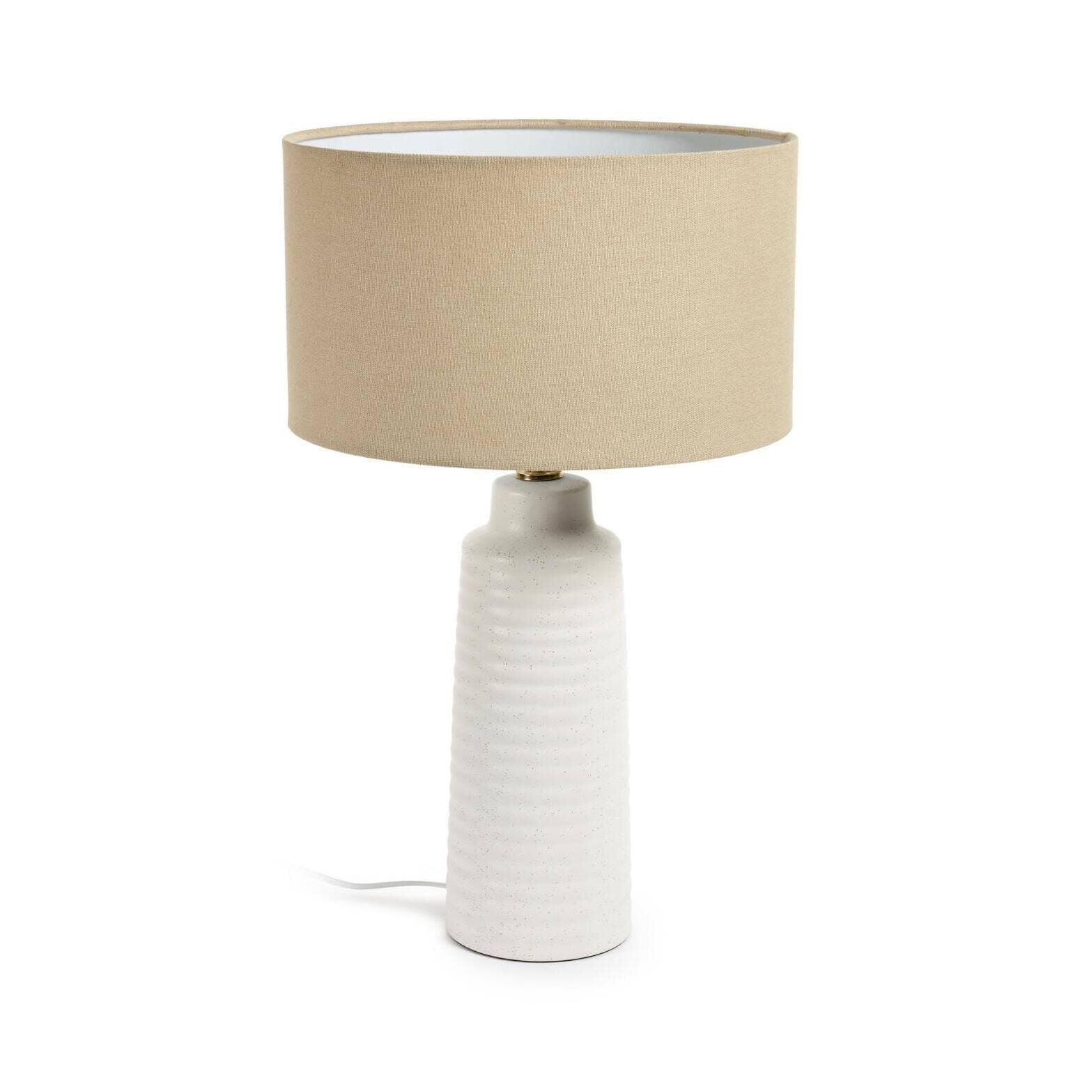 Kave Home Mijal Tafellamp – Strakke keramische verlichting in Beige