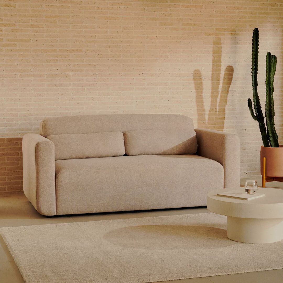 Kave Home Neom 2‑zitbank in Beige – Moderne modulariteit en duurzaam comfort
